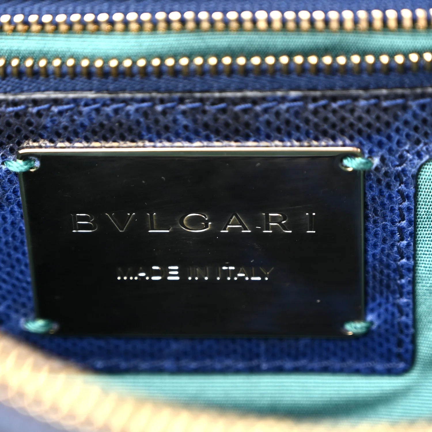 Shiny Karung Medium Serpenti Forever Crossbody Bag Dark Blue - Image 7