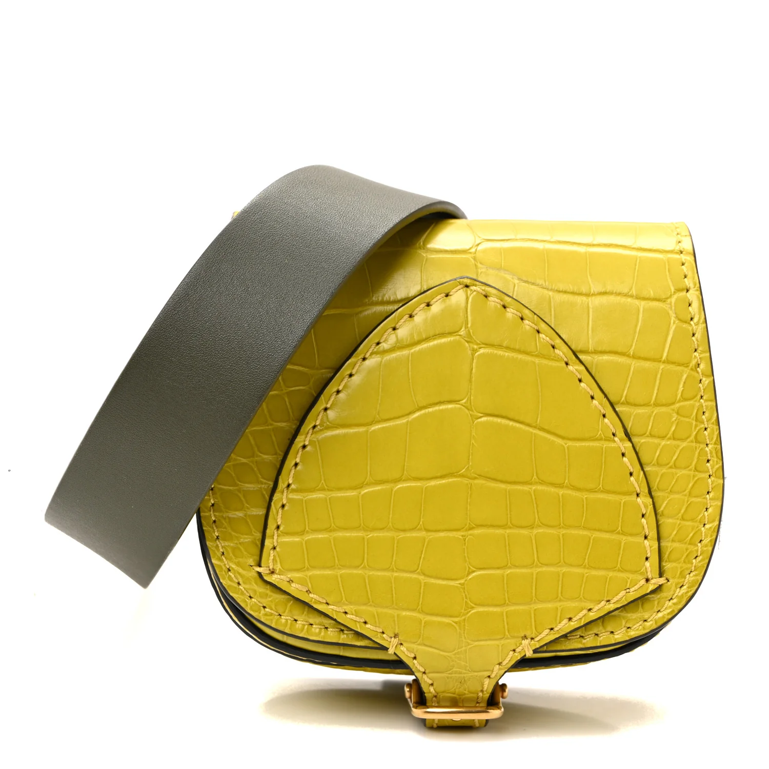 Alligator Bridle Micro Satchel Lime