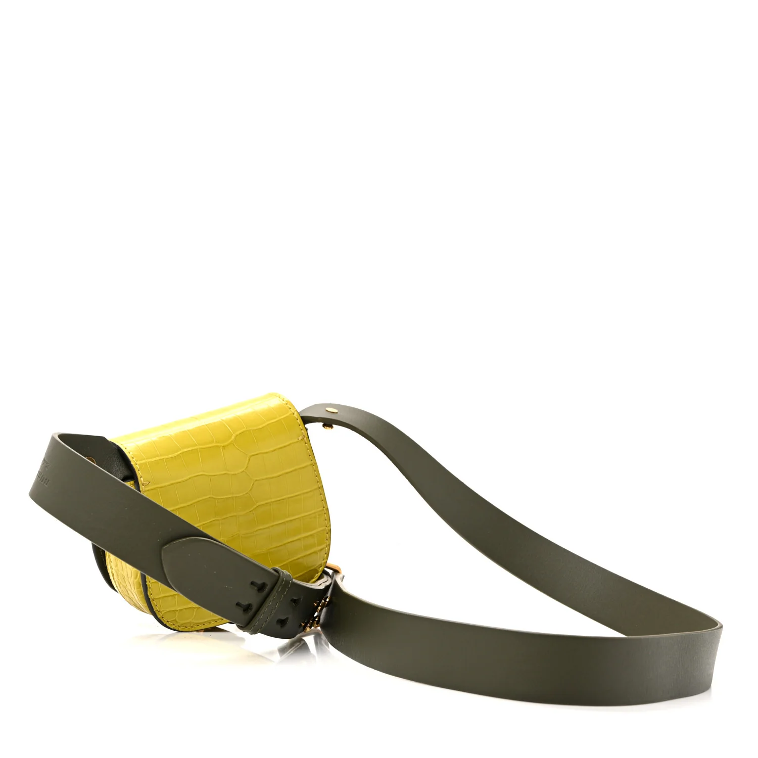 Alligator Bridle Micro Satchel Lime - Image 5