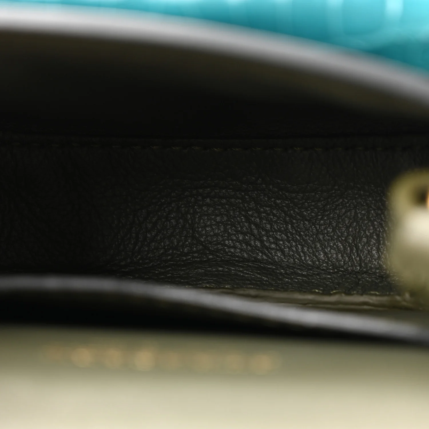 Alligator Bridle Micro Satchel Turquoise - Image 13