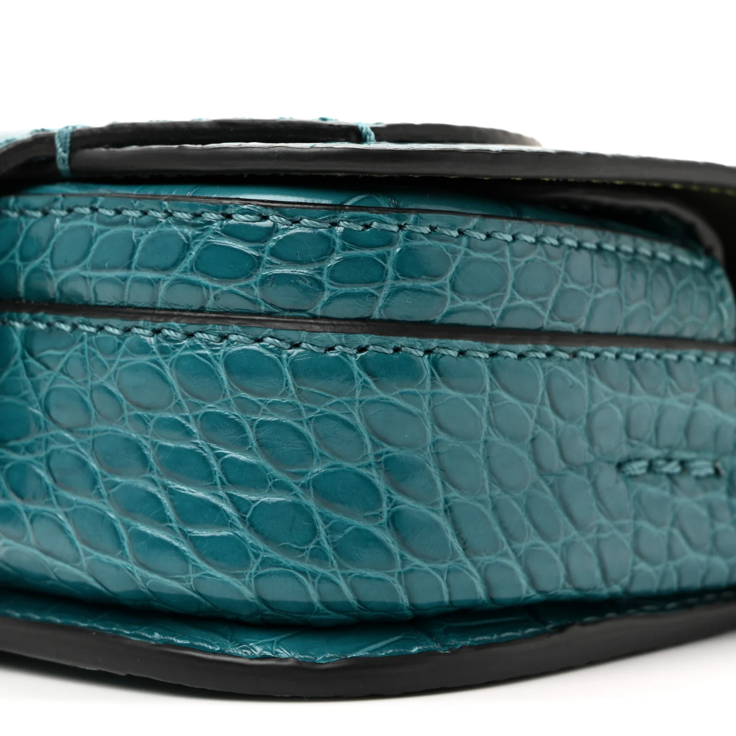 Alligator Bridle Micro Satchel Turquoise - Image 26
