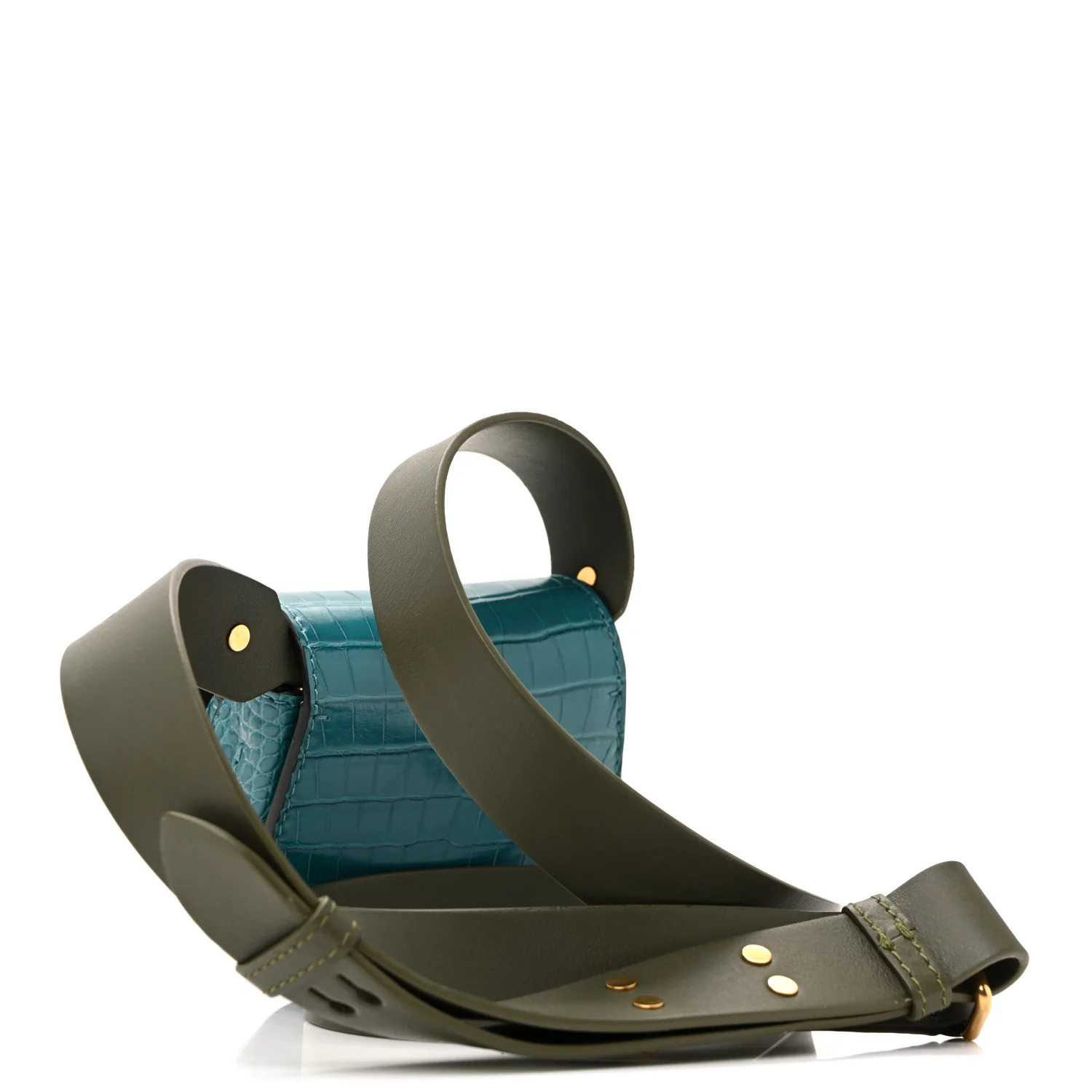 Alligator Bridle Micro Satchel Turquoise - Image 5