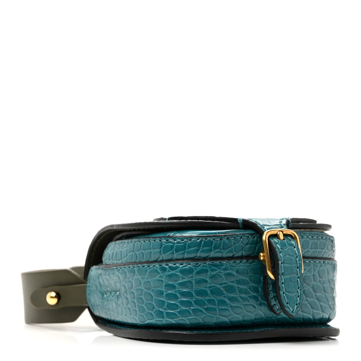 Alligator Bridle Micro Satchel Turquoise - Image 8