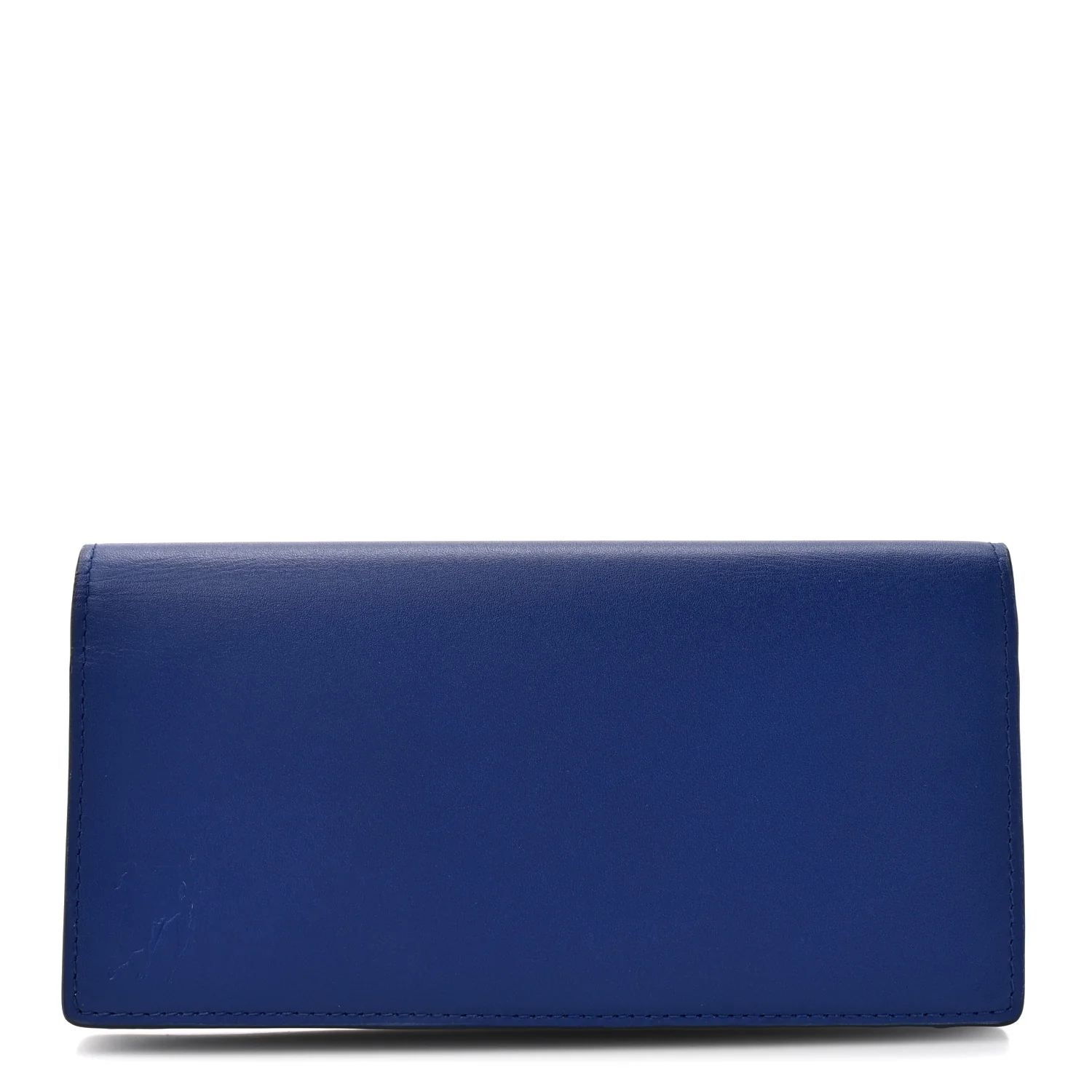 Calfskin Cavendish Continental Wallet Blue