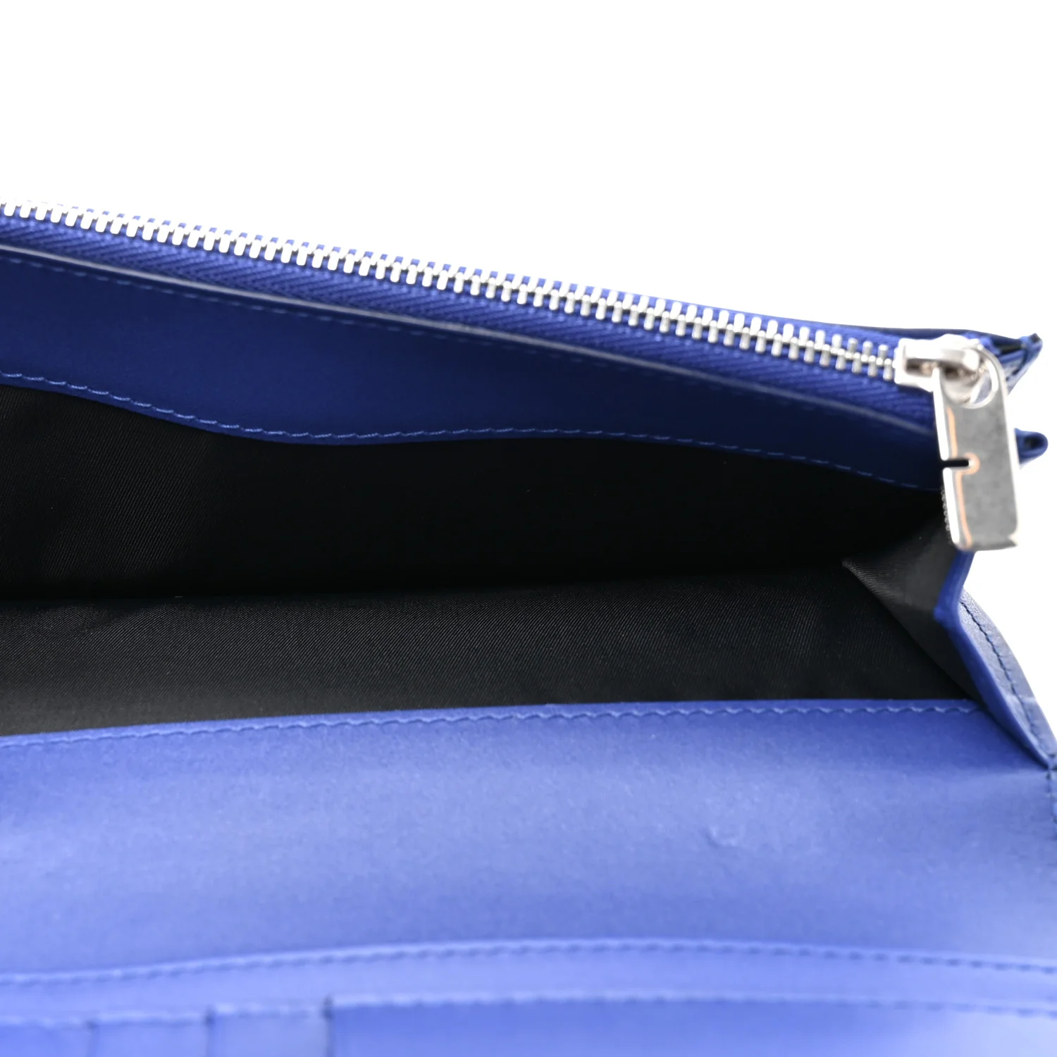 Calfskin Cavendish Continental Wallet Blue - Image 6