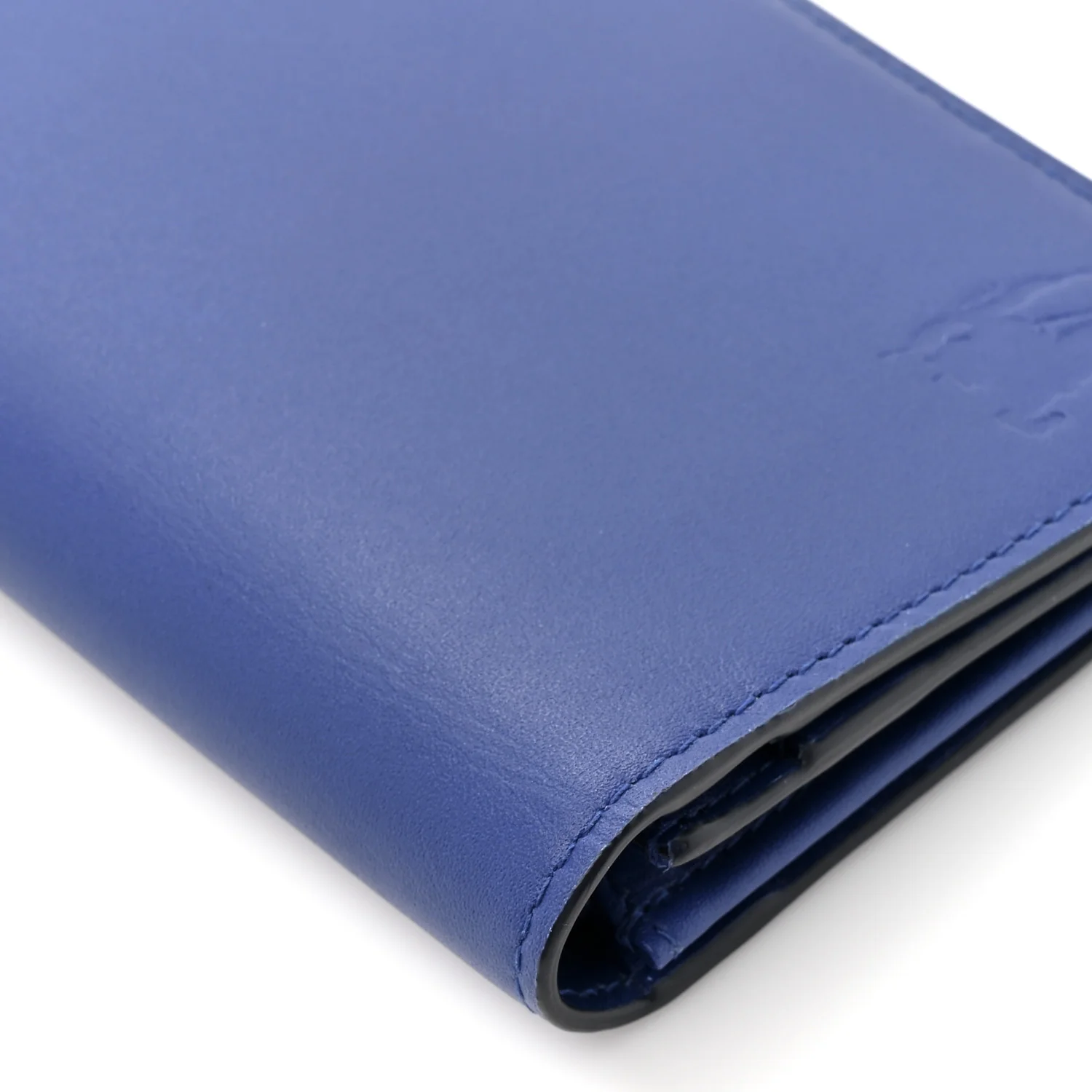 Calfskin Cavendish Continental Wallet Blue - Image 8