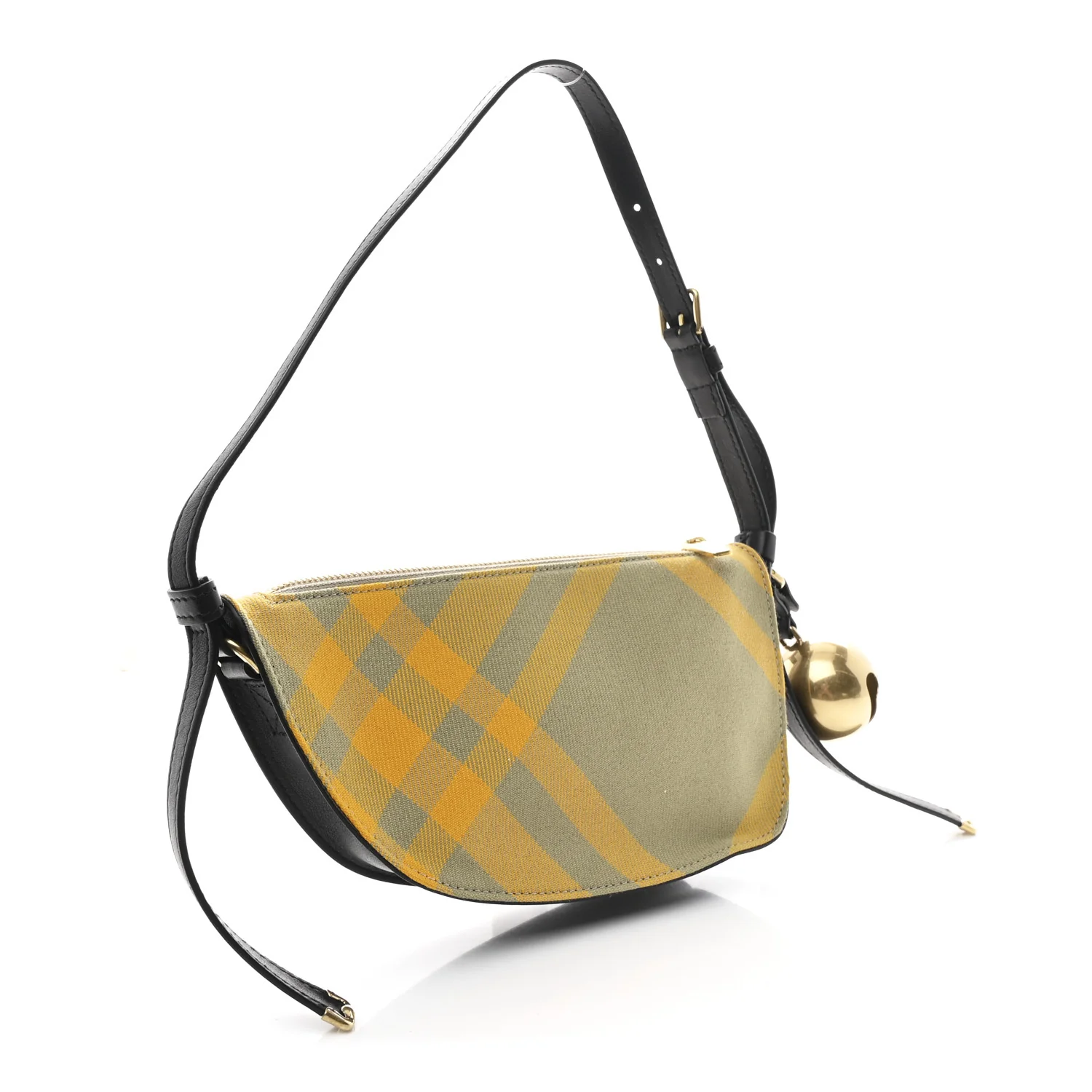 Calfskin Check Mini Shield Sling Bag Hunter - Image 3