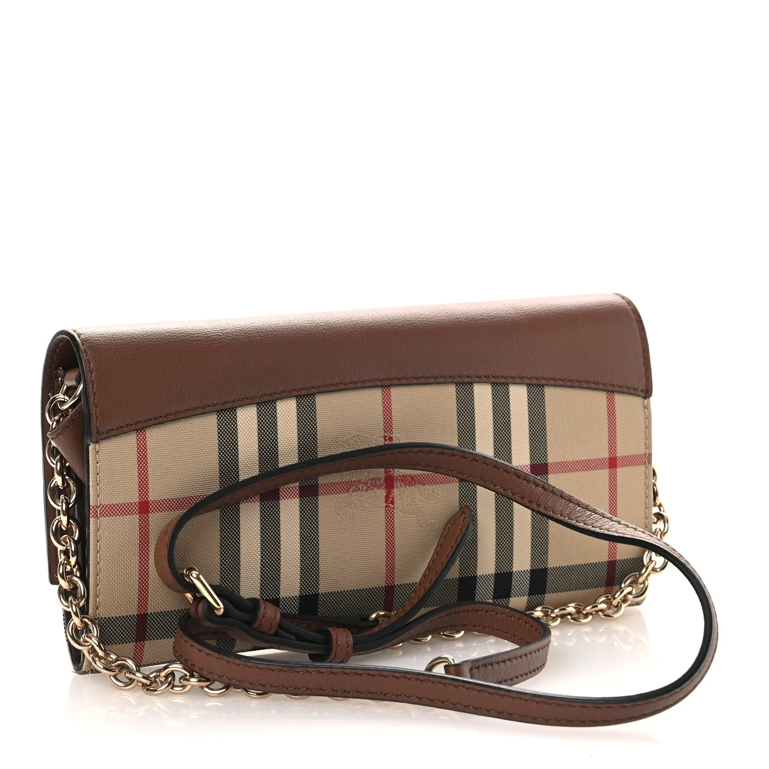 Calfskin Horseferry Check Henley Wallet On Chain Tan - Image 3