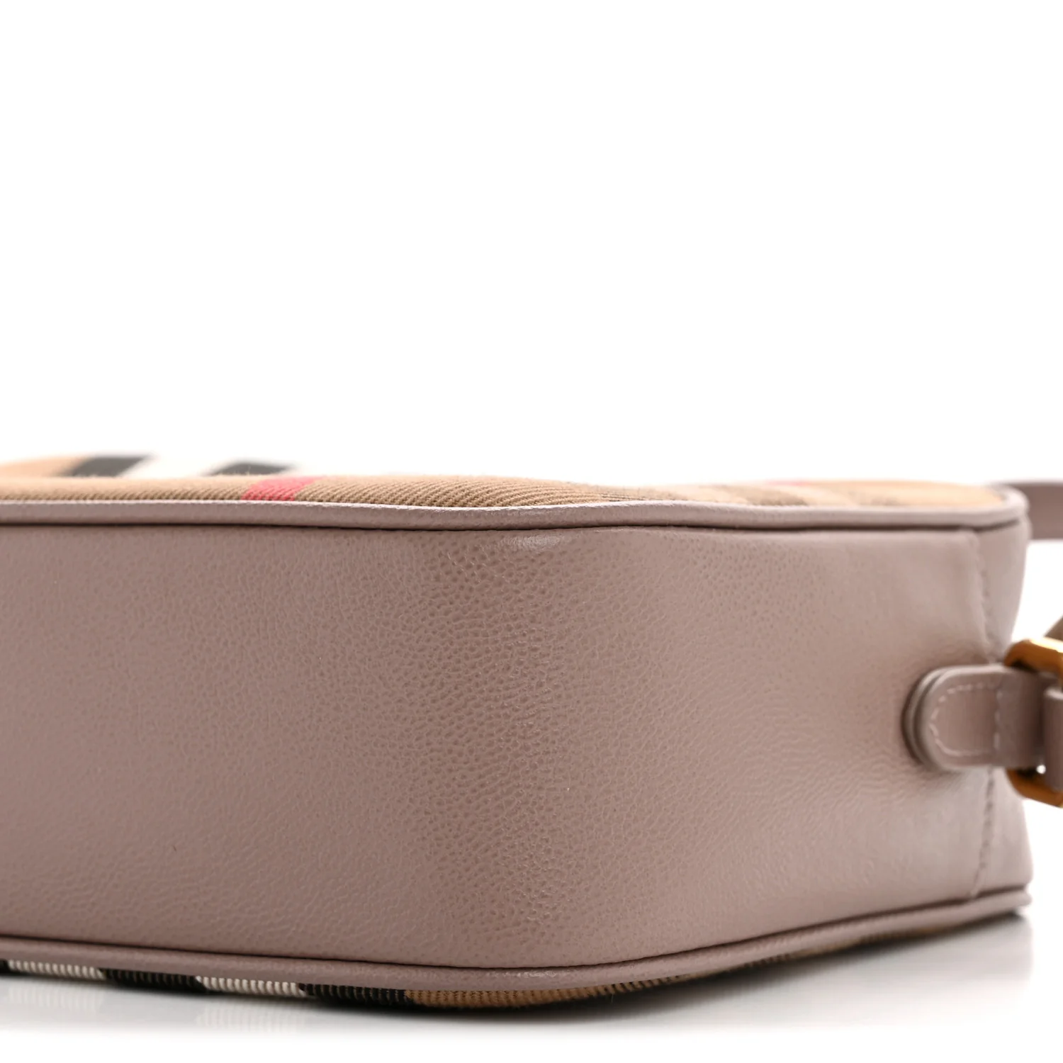 Calfskin House Check Large Camera Bag Grey Mink - Image 11