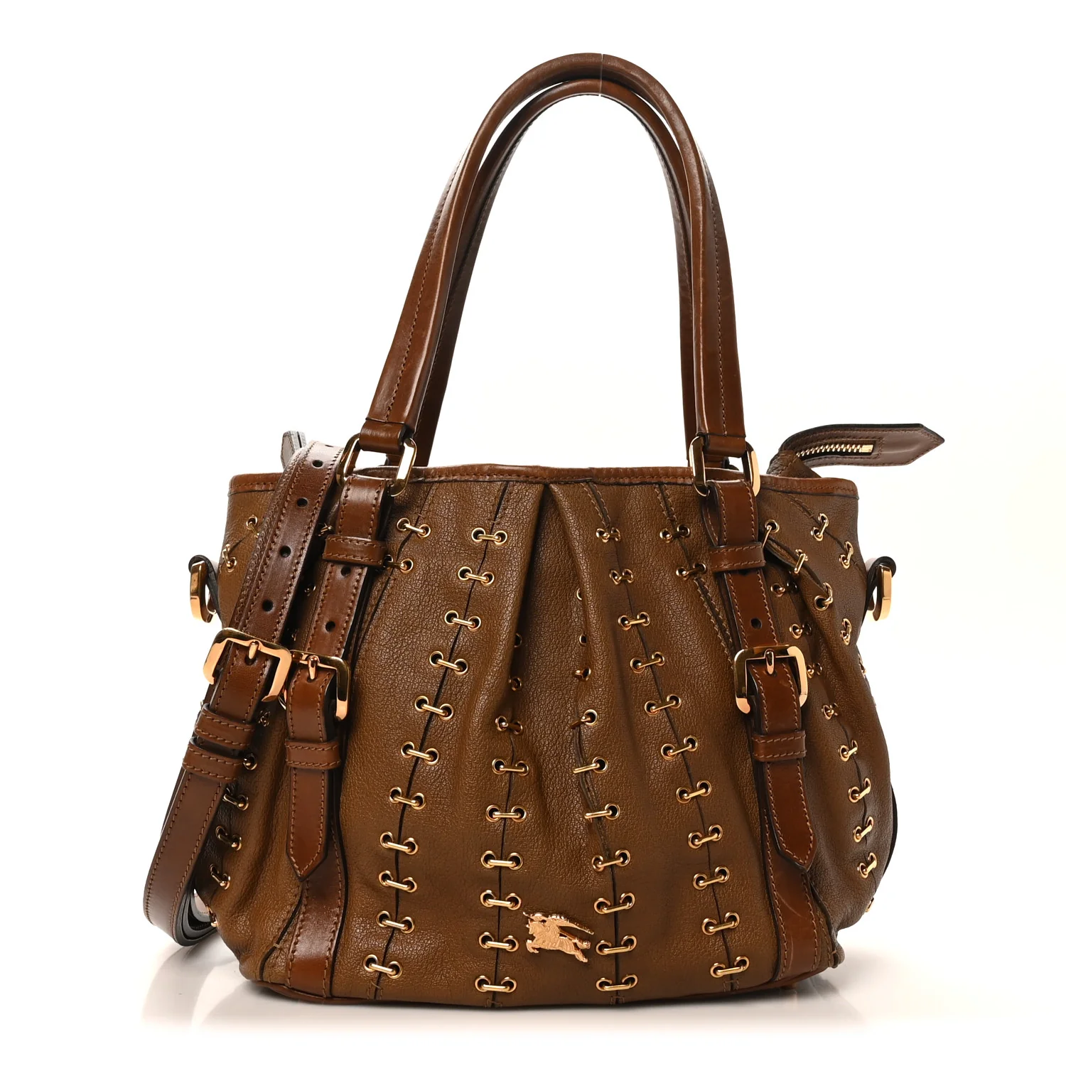 Calfskin Metal Stitch Lowry Brown