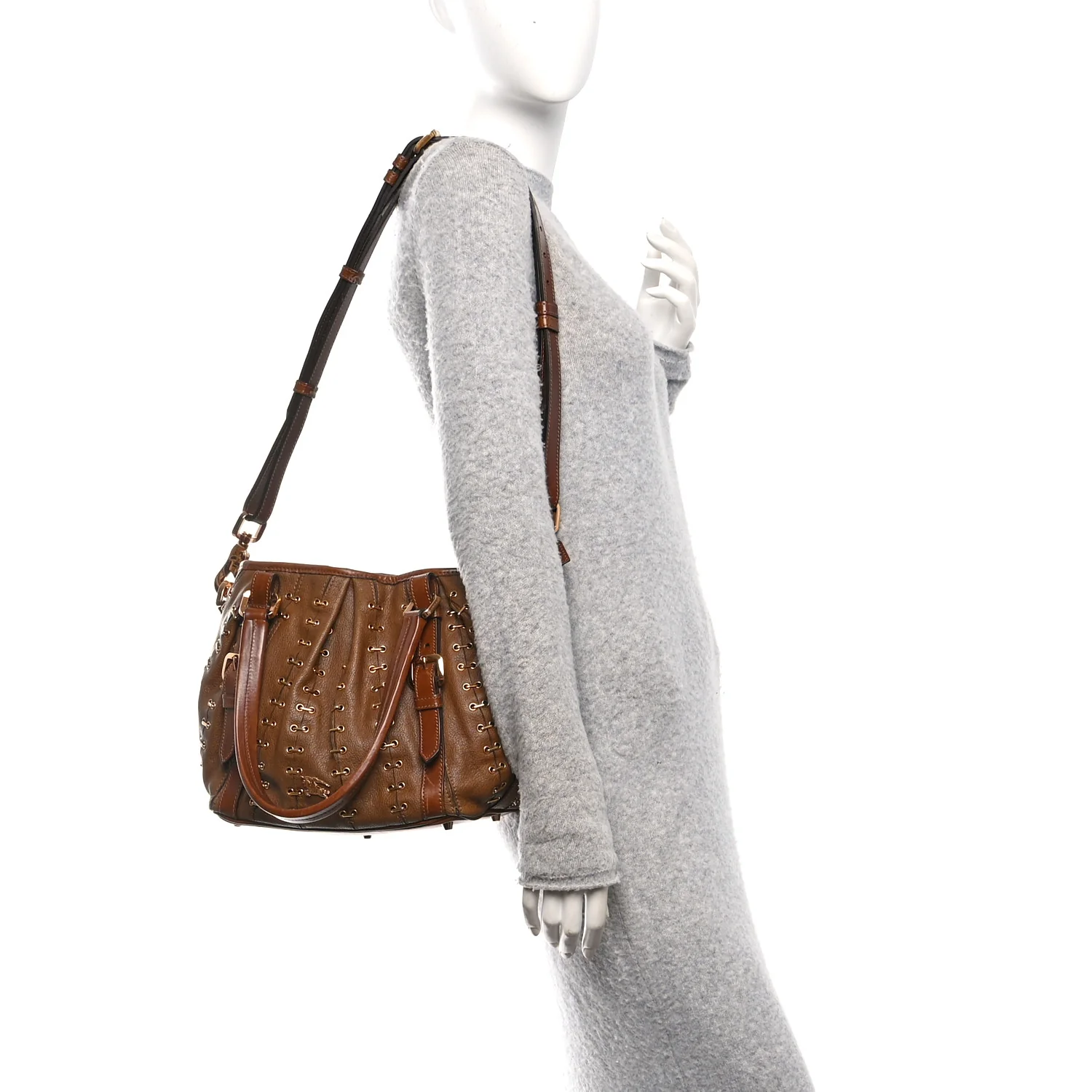 Calfskin Metal Stitch Lowry Brown - Image 2