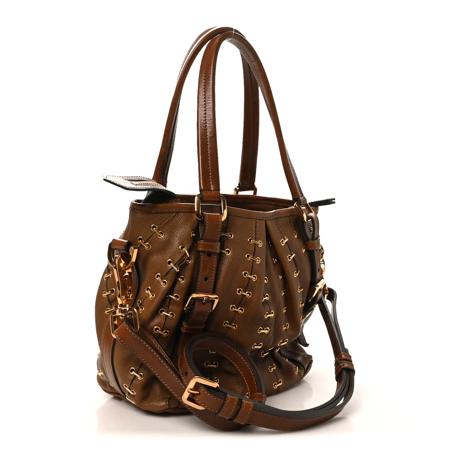 Calfskin Metal Stitch Lowry Brown - Image 3