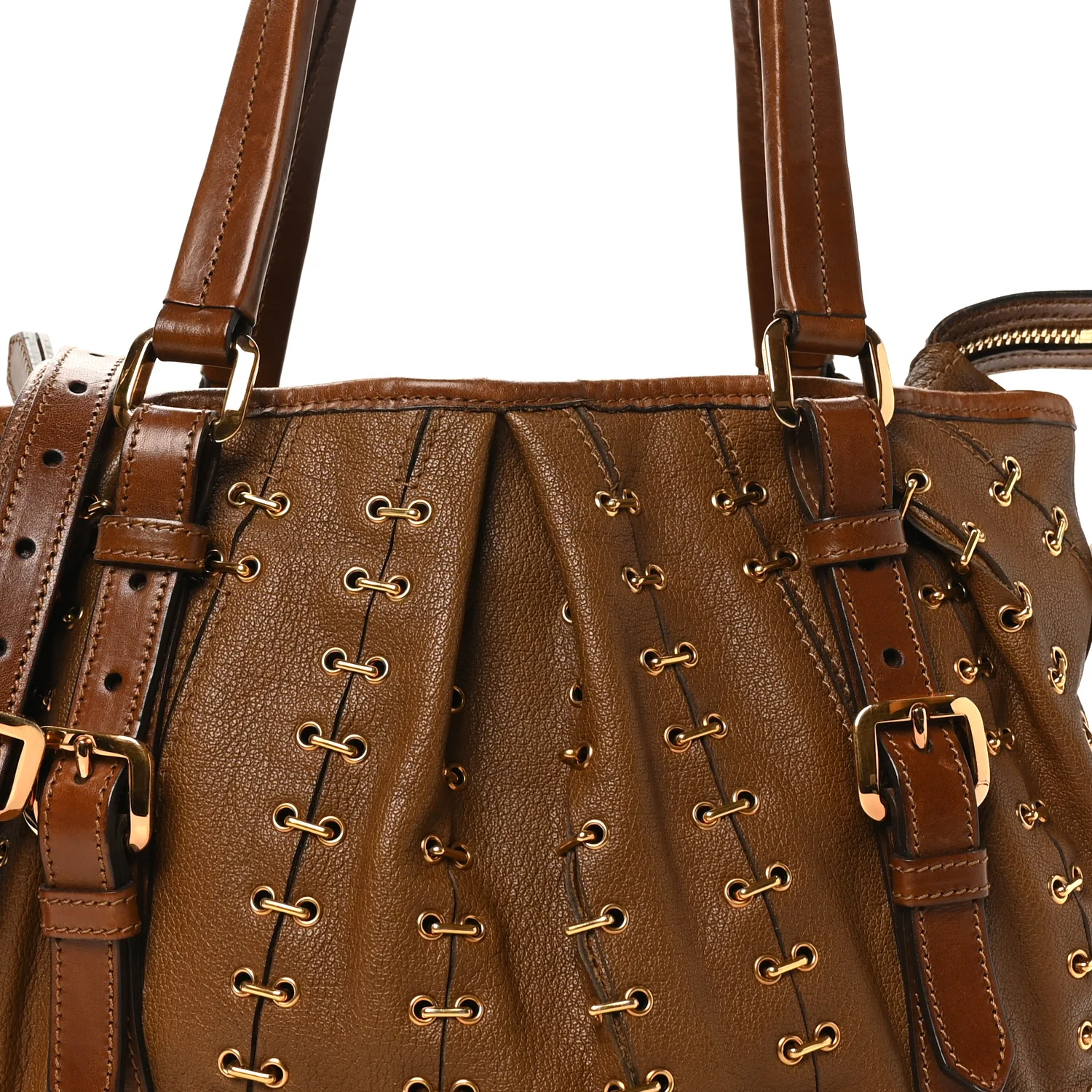 Calfskin Metal Stitch Lowry Brown - Image 7