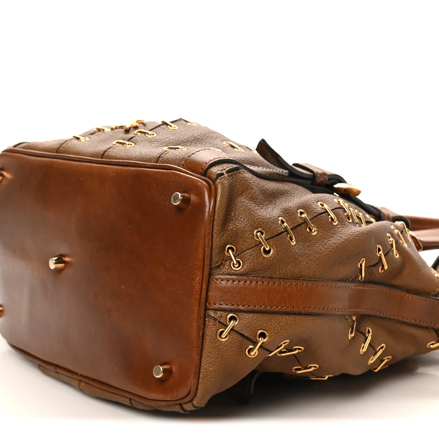 Calfskin Metal Stitch Lowry Brown - Image 9