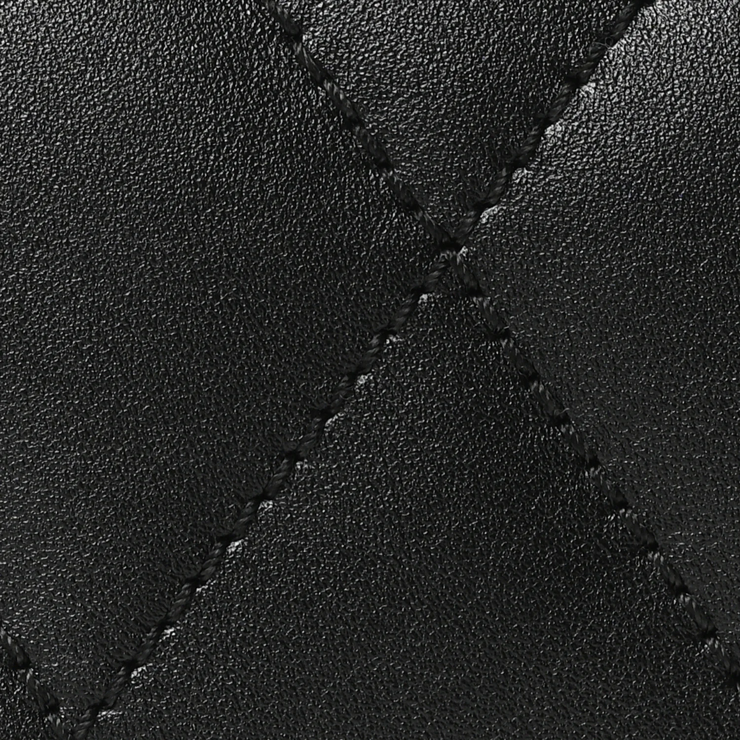 Calfskin Quilted Small Strand Bag Black - Image 8