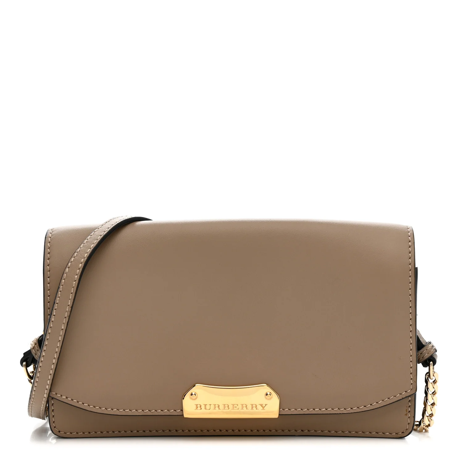 Calfskin Small Madison Chain Clutch Rose Beige