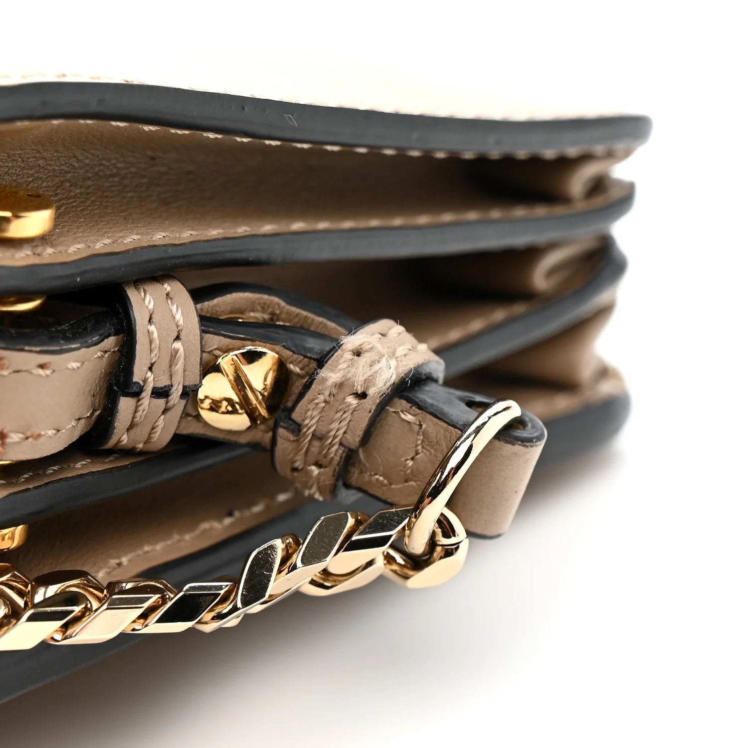 Calfskin Small Madison Chain Clutch Rose Beige - Image 13