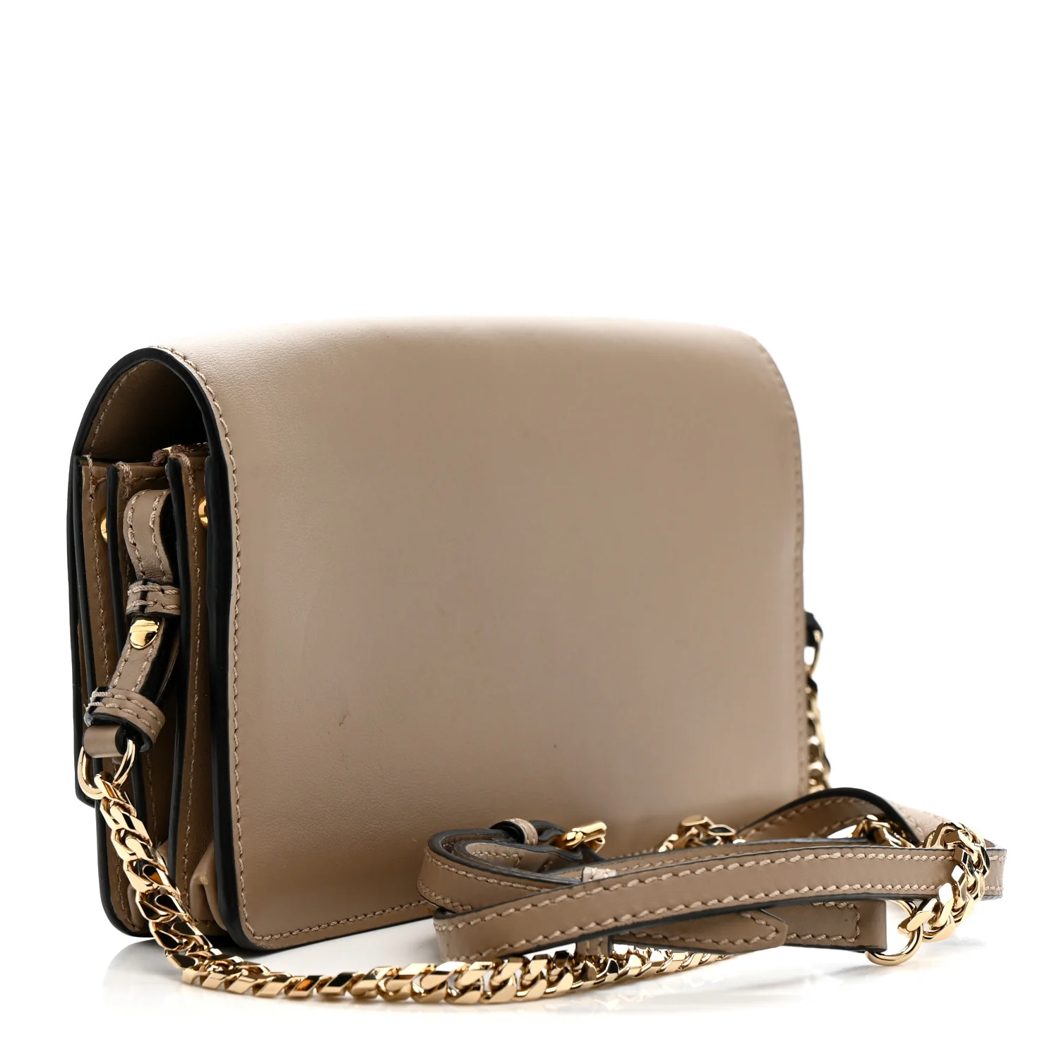 Calfskin Small Madison Chain Clutch Rose Beige - Image 3