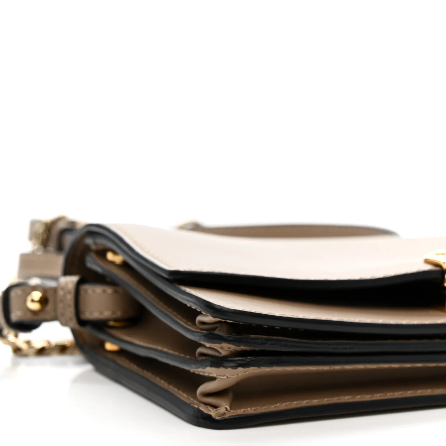 Calfskin Small Madison Chain Clutch Rose Beige - Image 9