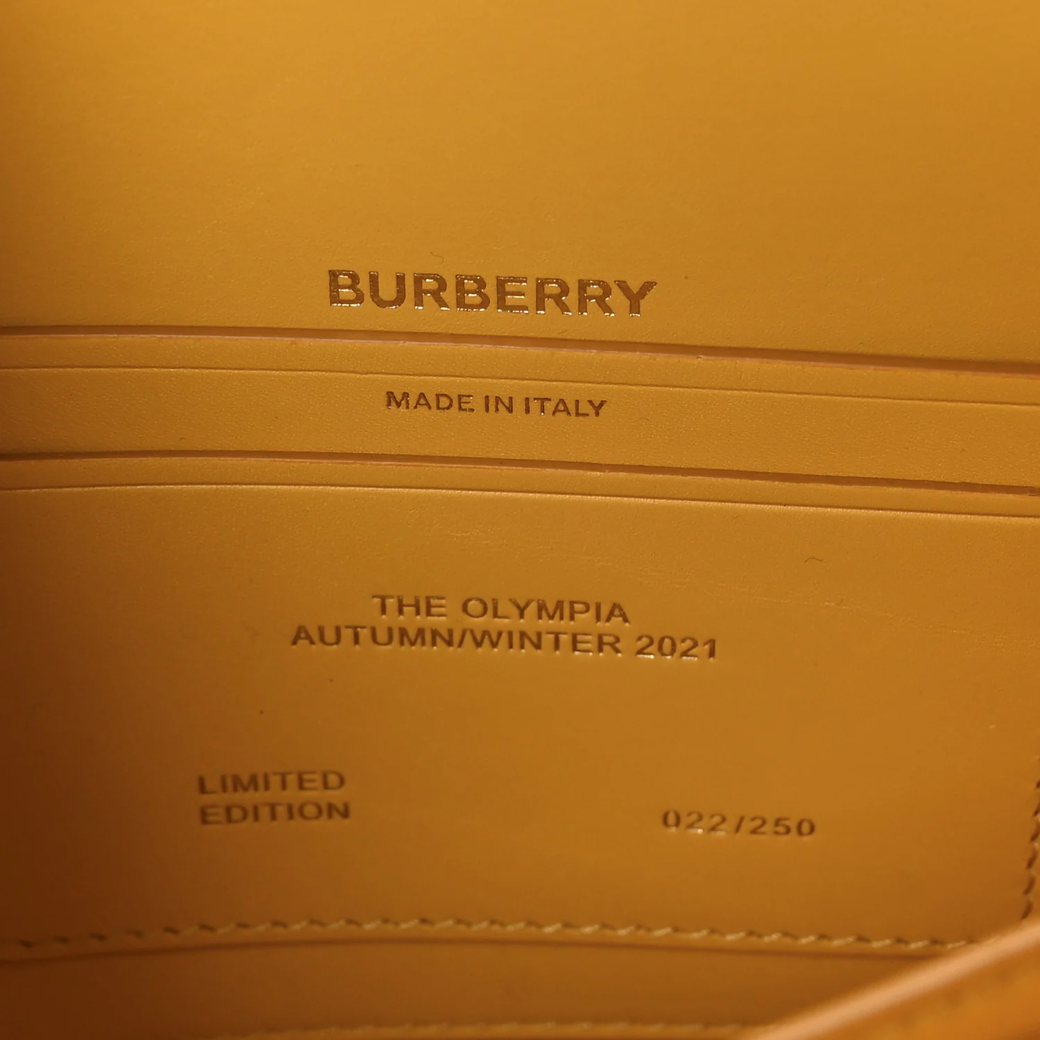 Calfskin Small Olympia Shoulder Bag Marigold - Image 6