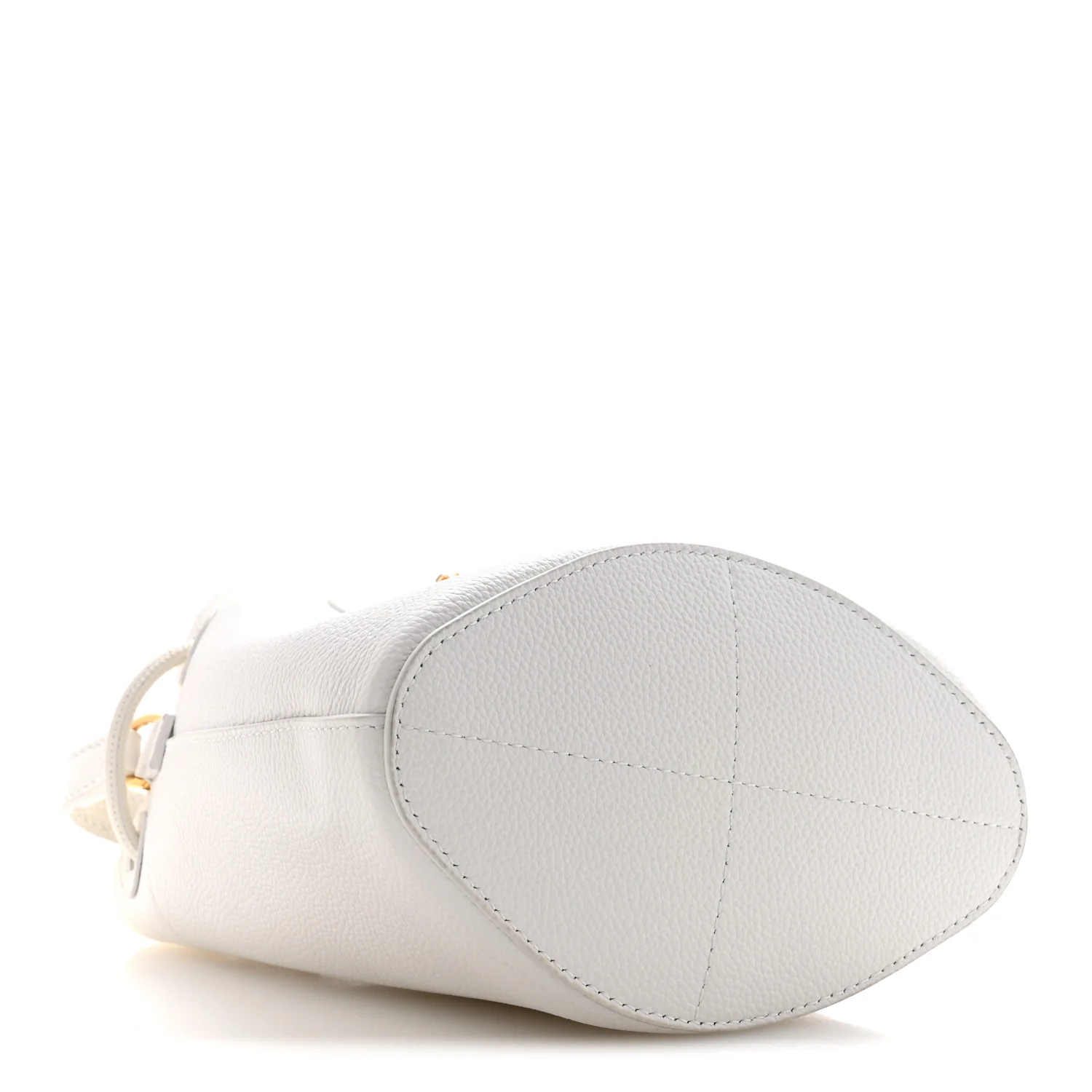 Calfskin TB Mini Bucket Bag White - Image 4