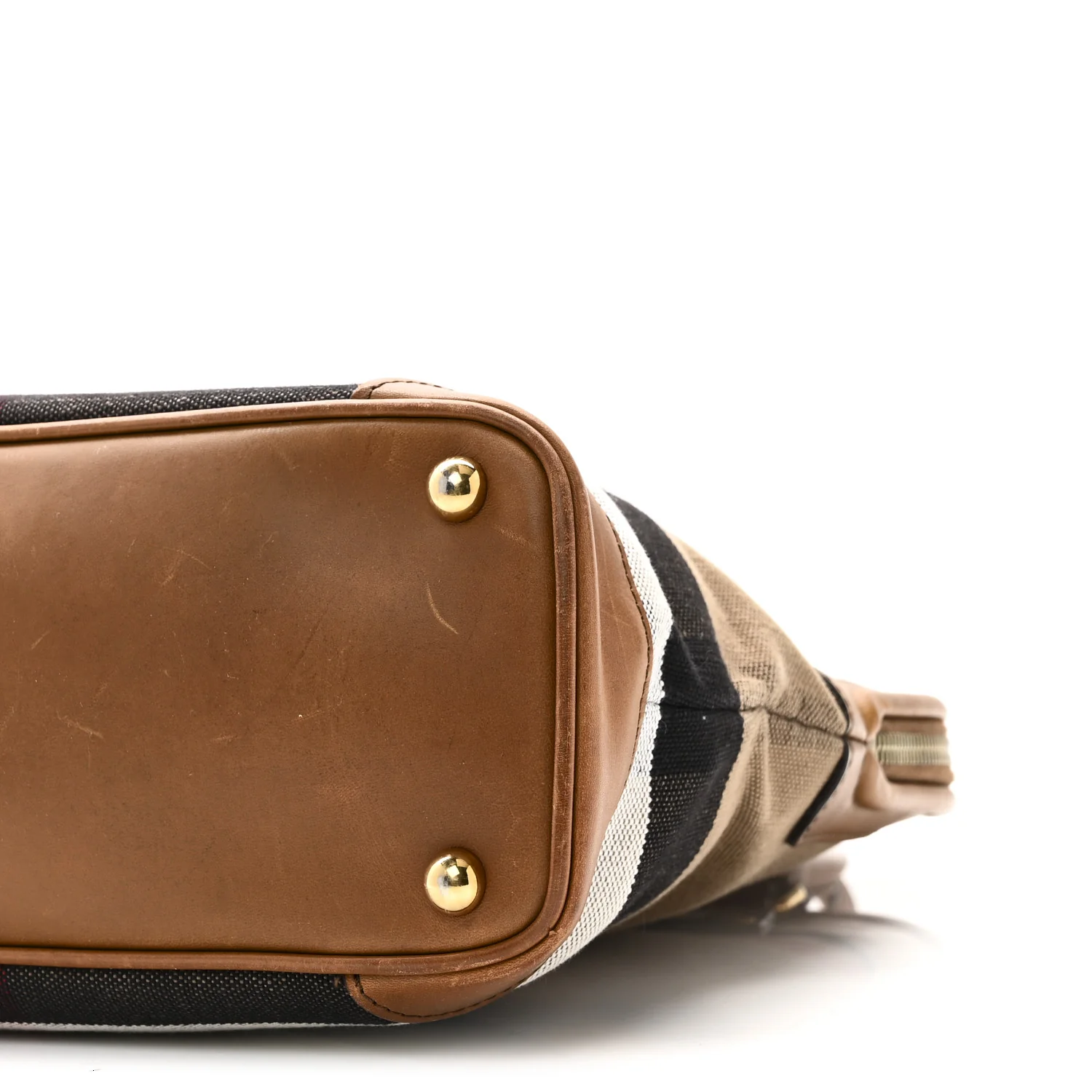 Canvas Mega Check Calfskin Medium Bloomsbury Saddle Brown - Image 10