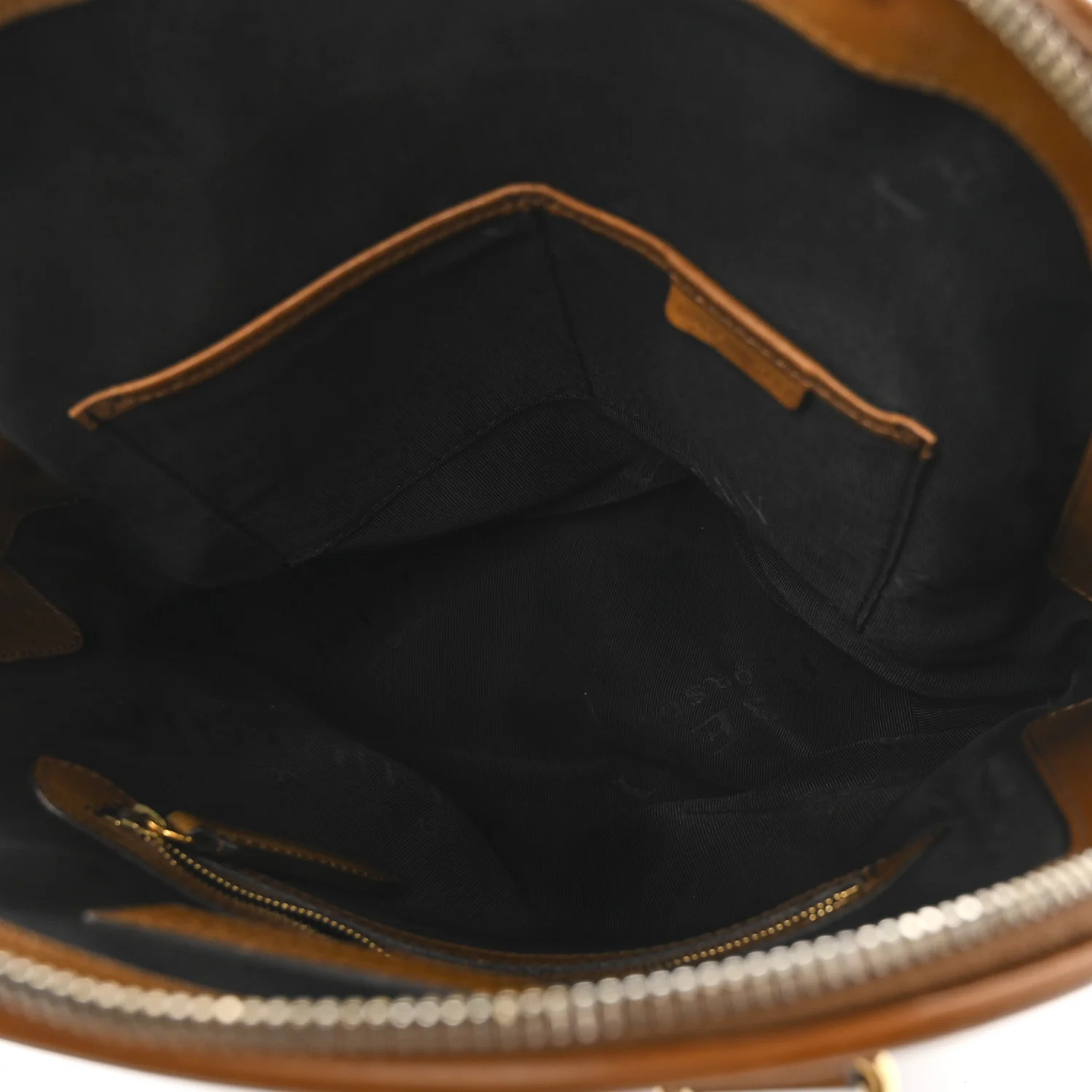Canvas Mega Check Calfskin Medium Bloomsbury Saddle Brown - Image 5