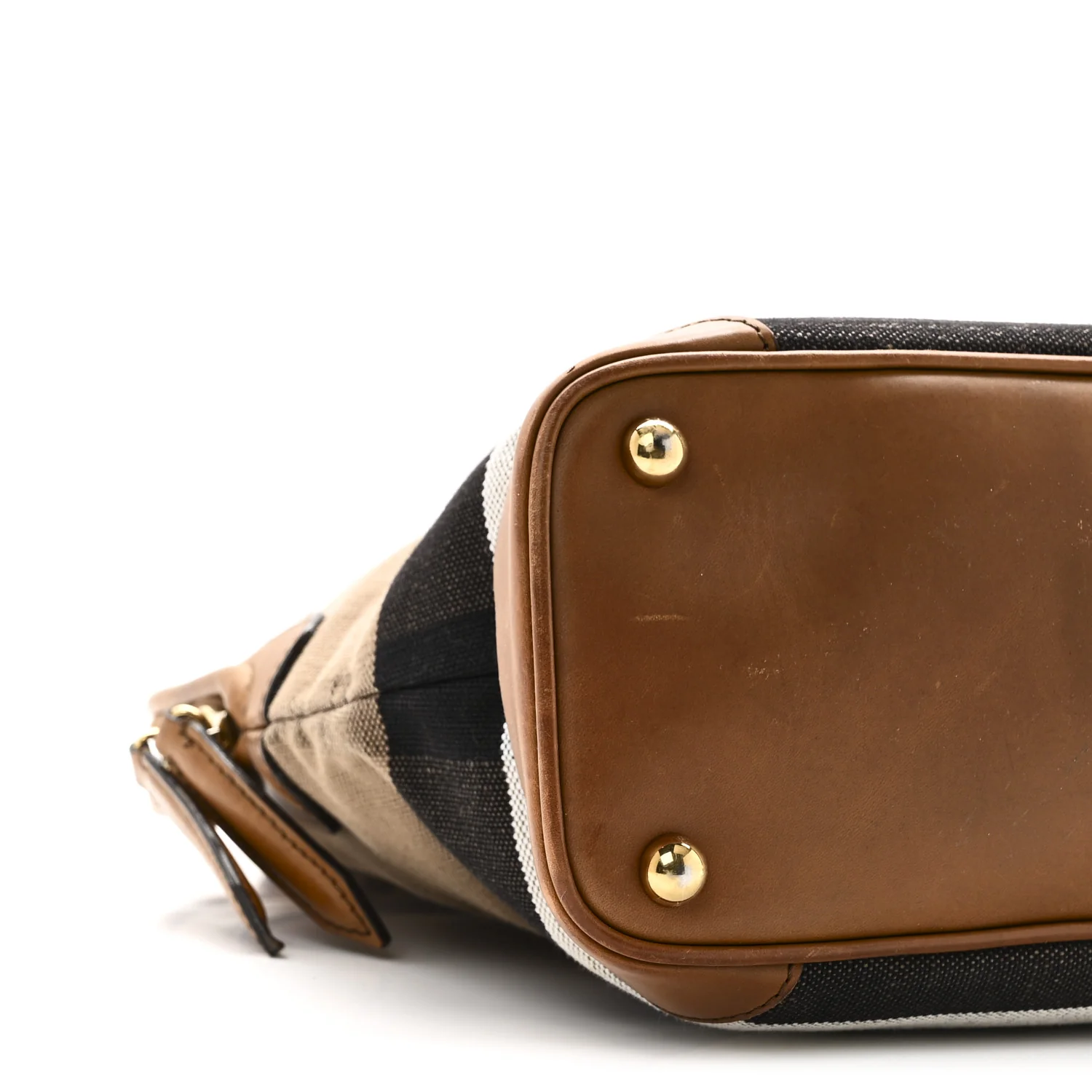 Canvas Mega Check Calfskin Medium Bloomsbury Saddle Brown - Image 9