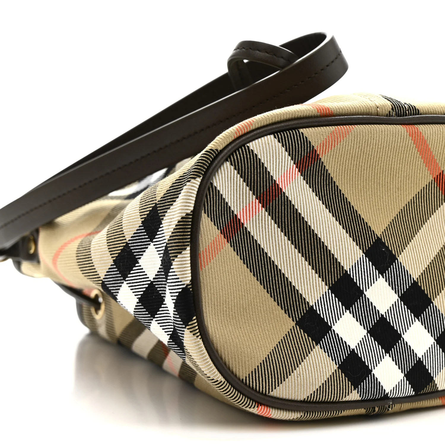 Check Mini Drawstring Pouch Sand - Image 10