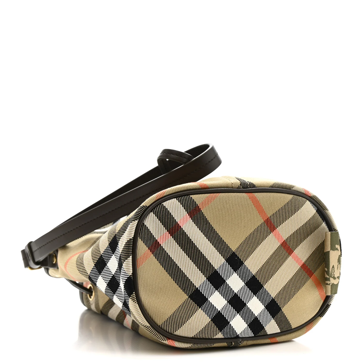 Check Mini Drawstring Pouch Sand - Image 4