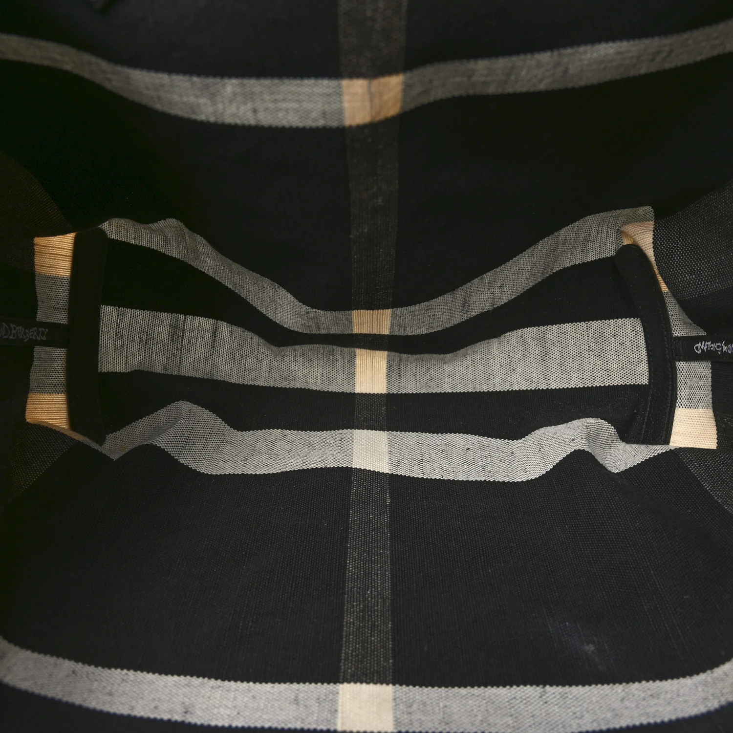 Coated Canvas Mega Check Medium Doodle Tote Black White - Image 5