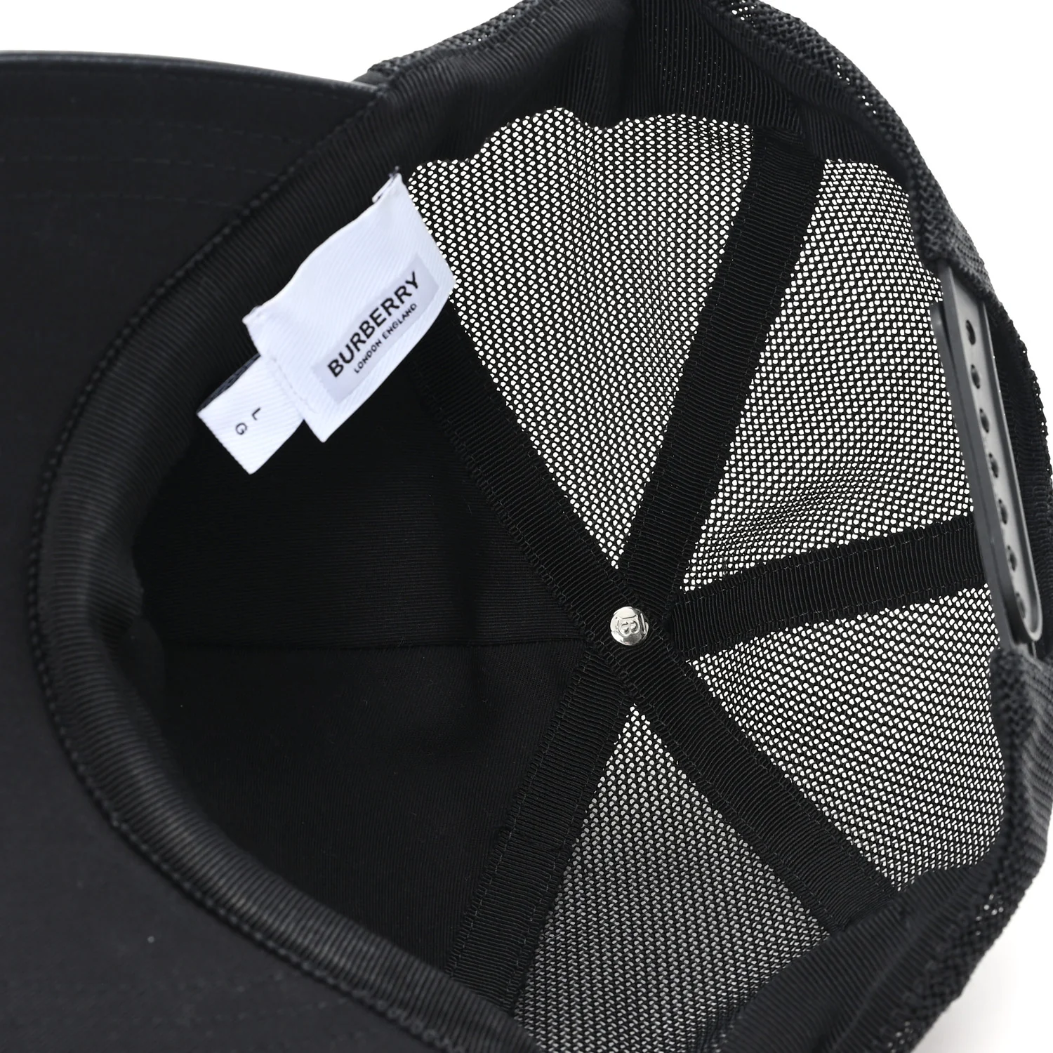 Cotton Mesh Horseferry Logo Baseball Cap L Black - Image 7
