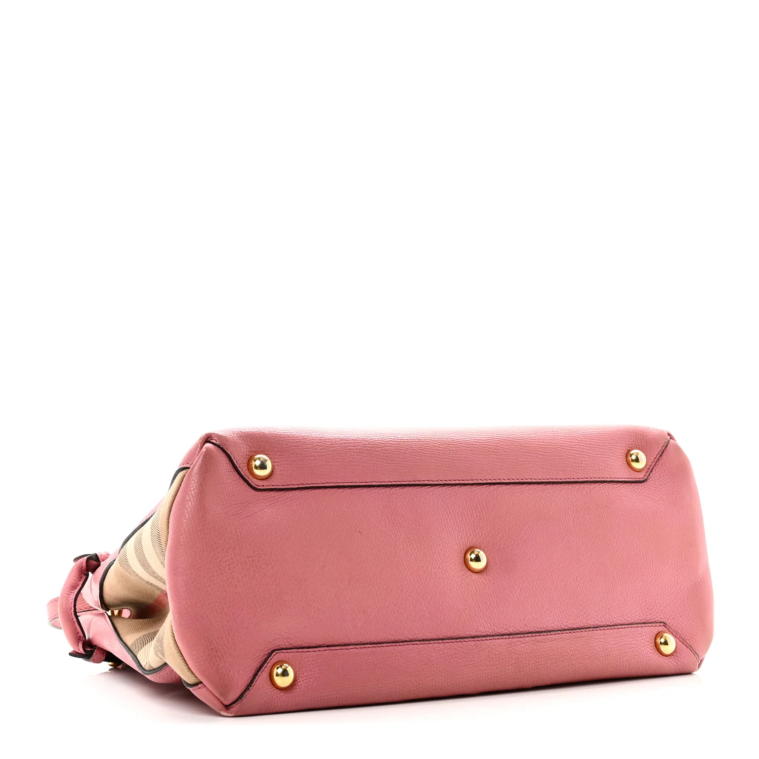 Derby Calfskin House Check Medium Banner Tote Mauve Pink - Image 4