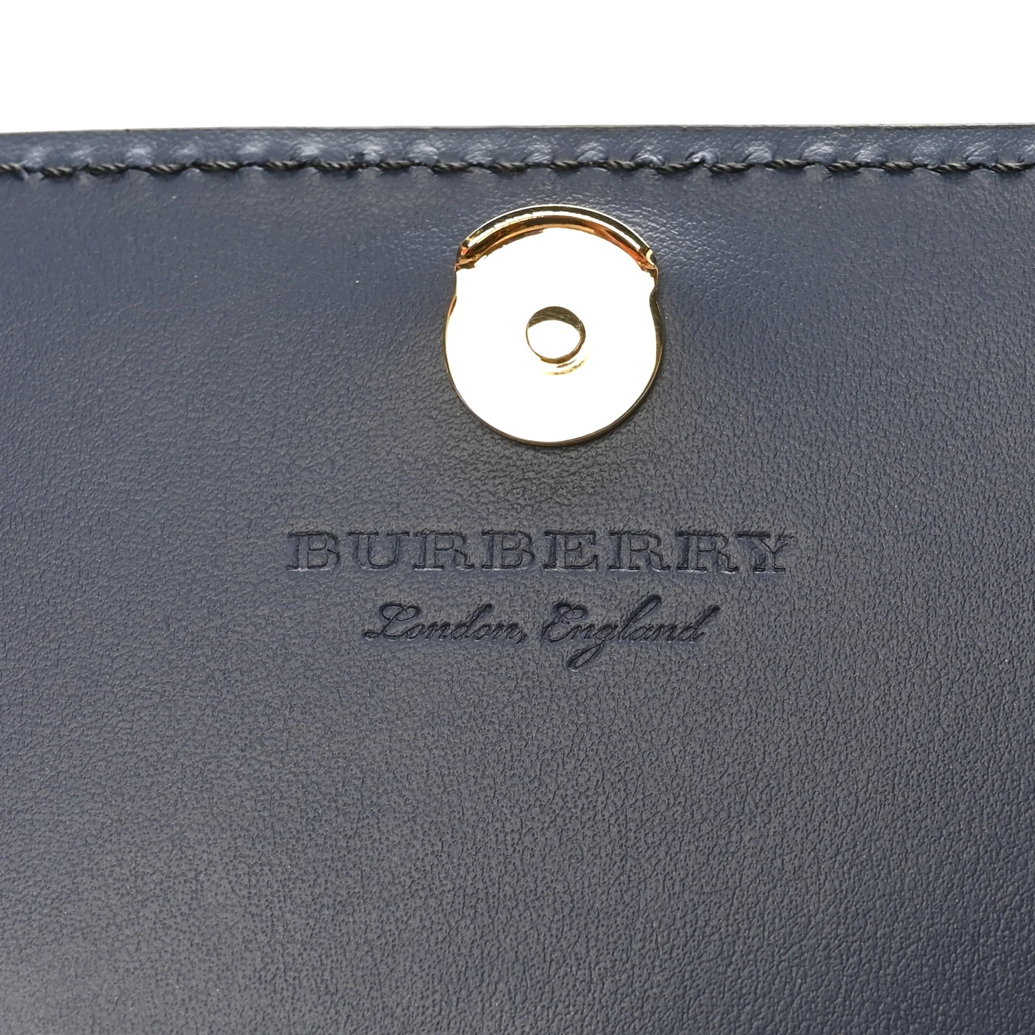 Derby Calfskin House Check Mini Hampshire Wallet On Chain Ink Blue - Image 6