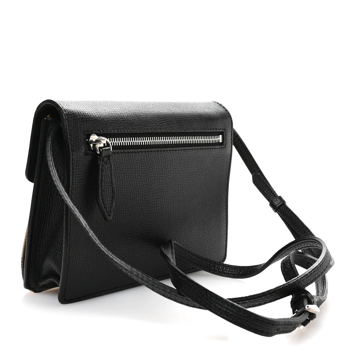 Derby Calfskin House Check Small Macken Crossbody Bag Black Archive Beige - Image 3