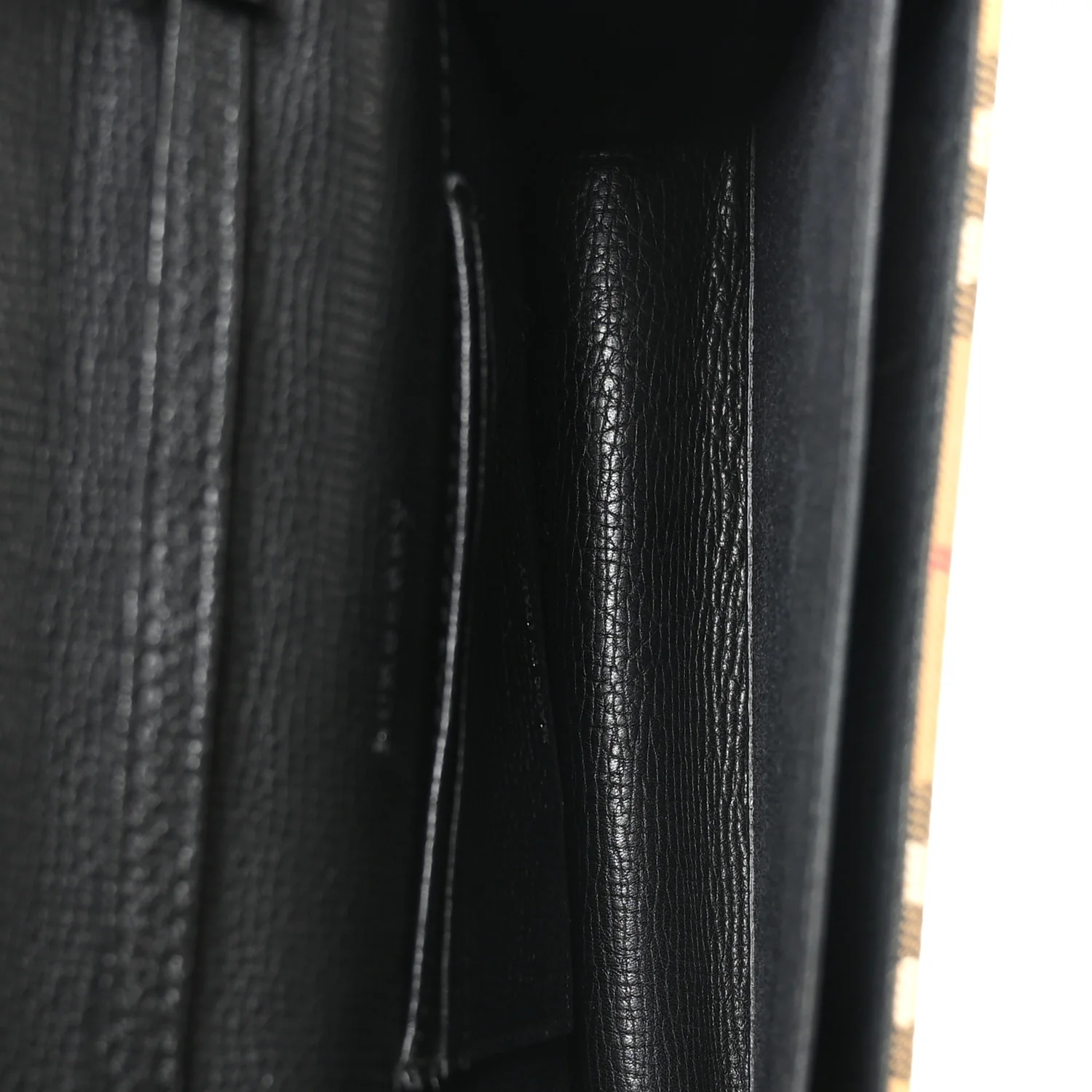 Derby Calfskin House Check Small Macken Crossbody Bag Black Archive Beige - Image 5