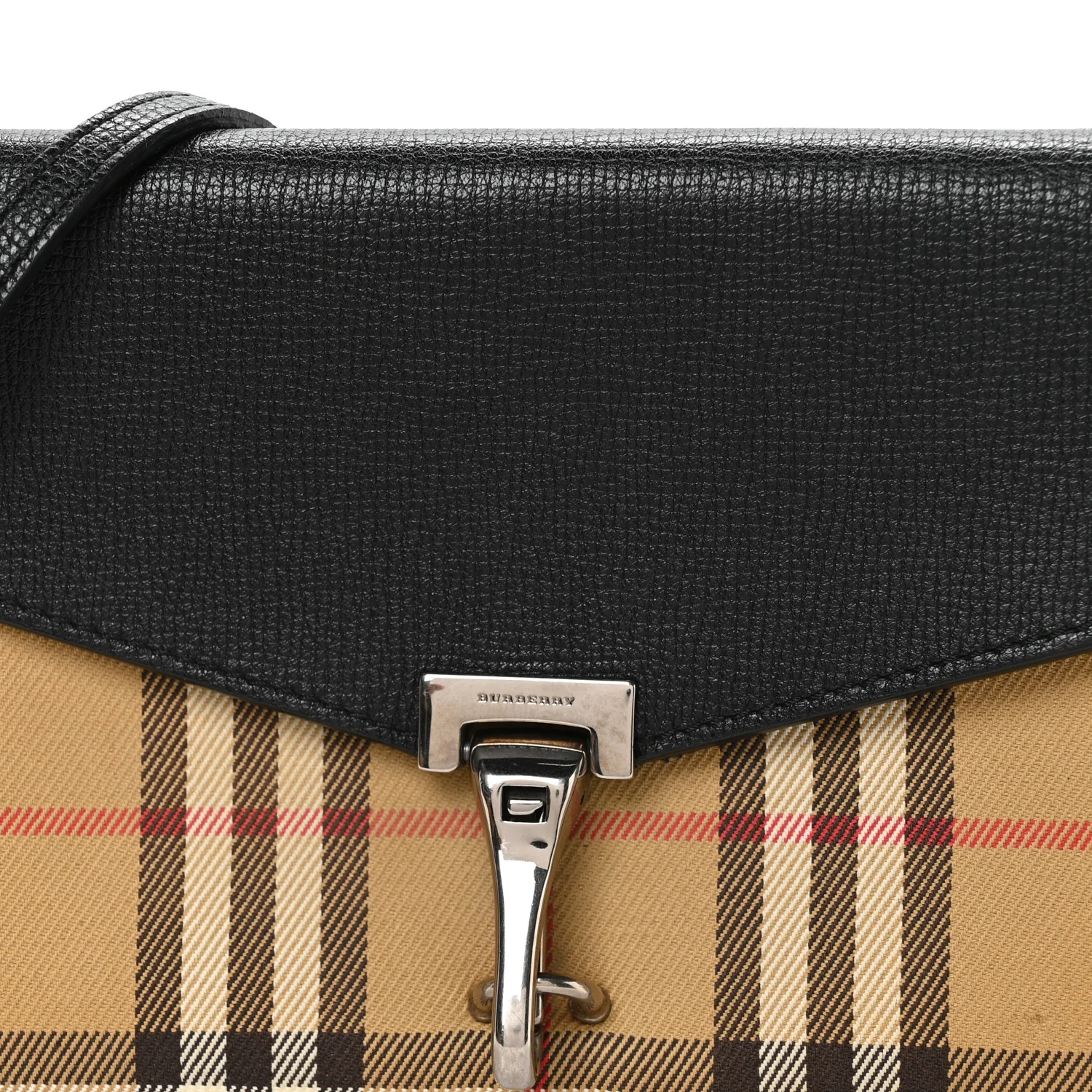 Derby Calfskin House Check Small Macken Crossbody Bag Black Archive Beige - Image 9