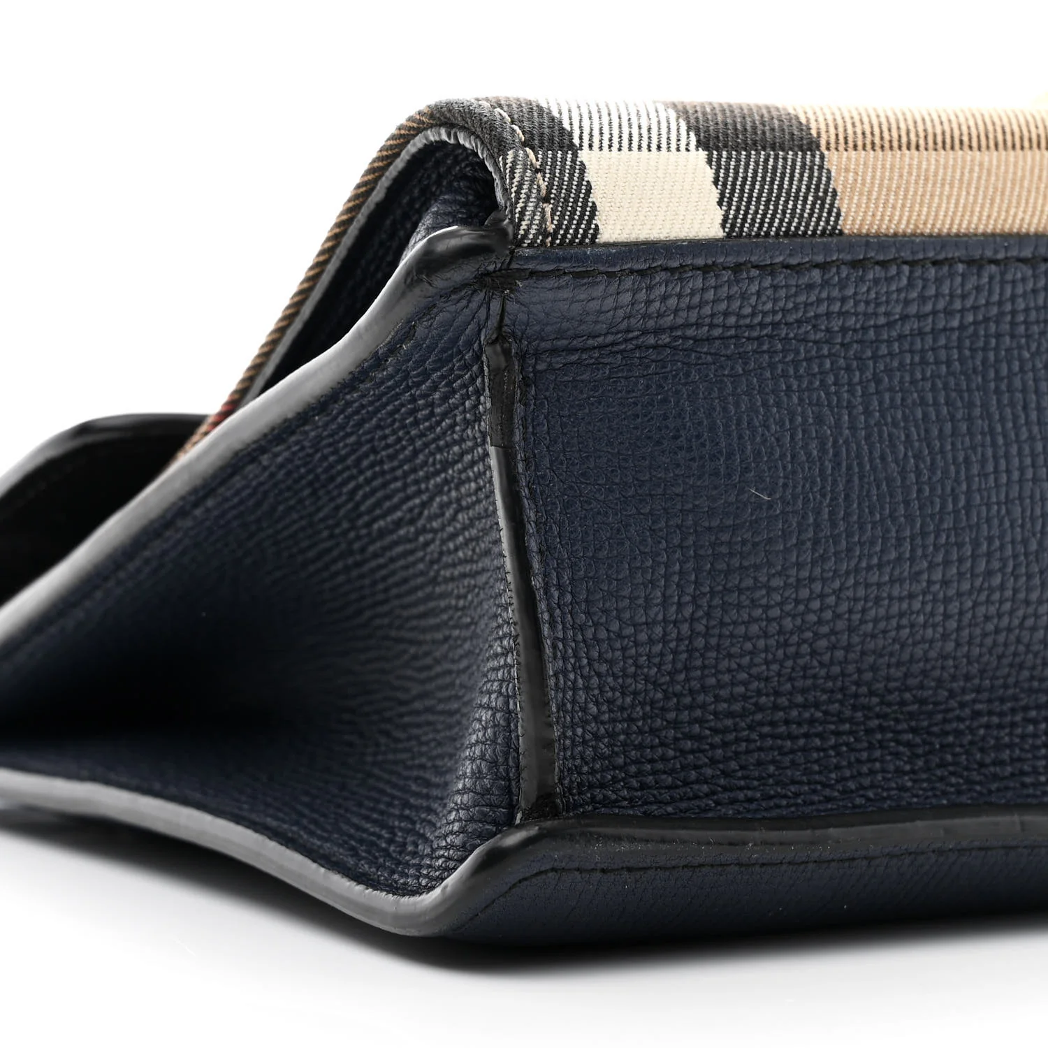 Derby Calfskin House Check Small Macken Crossbody Bag Ink Blue - Image 9