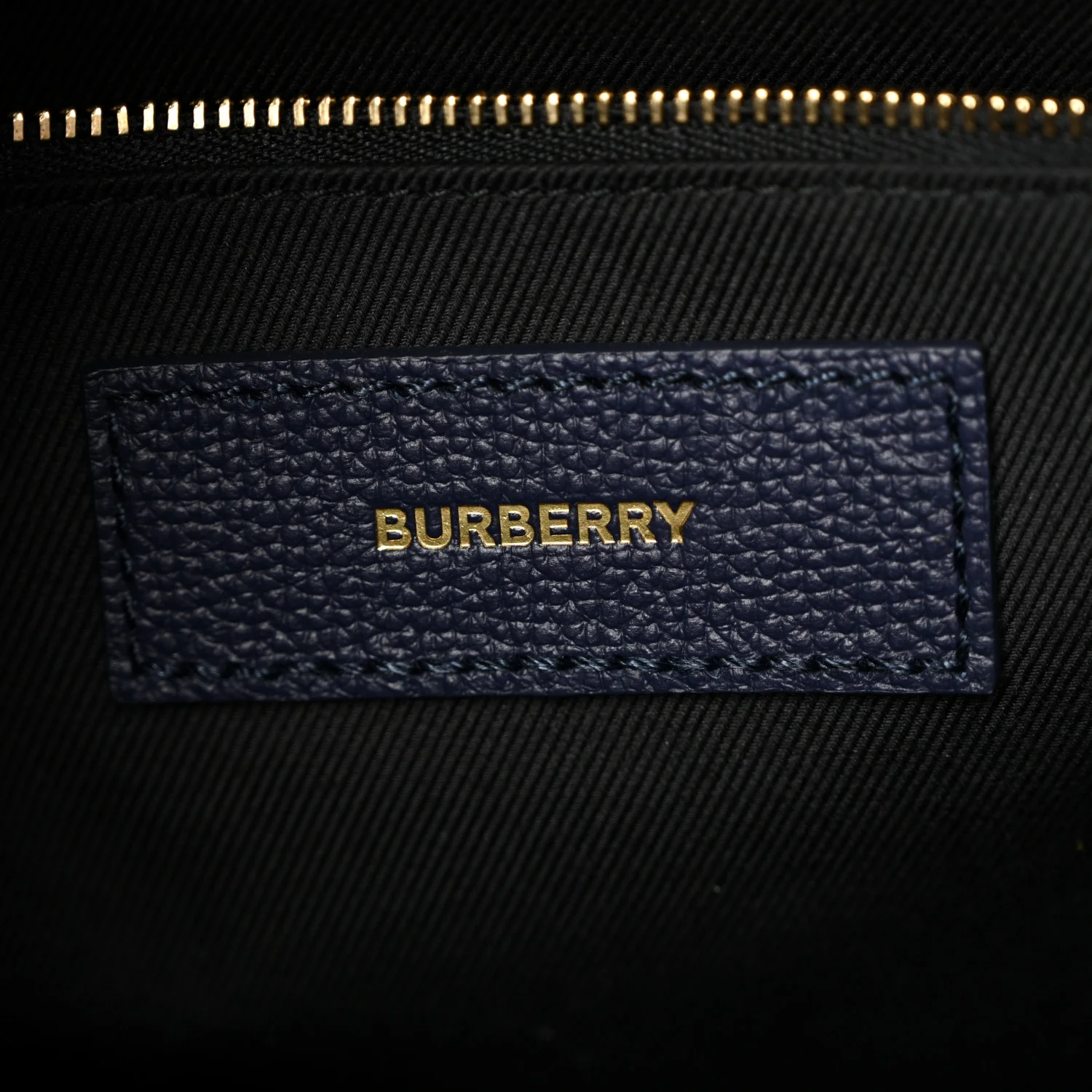 Derby Calfskin Vintage Check Medium Banner Tote Regency Blue - Image 6