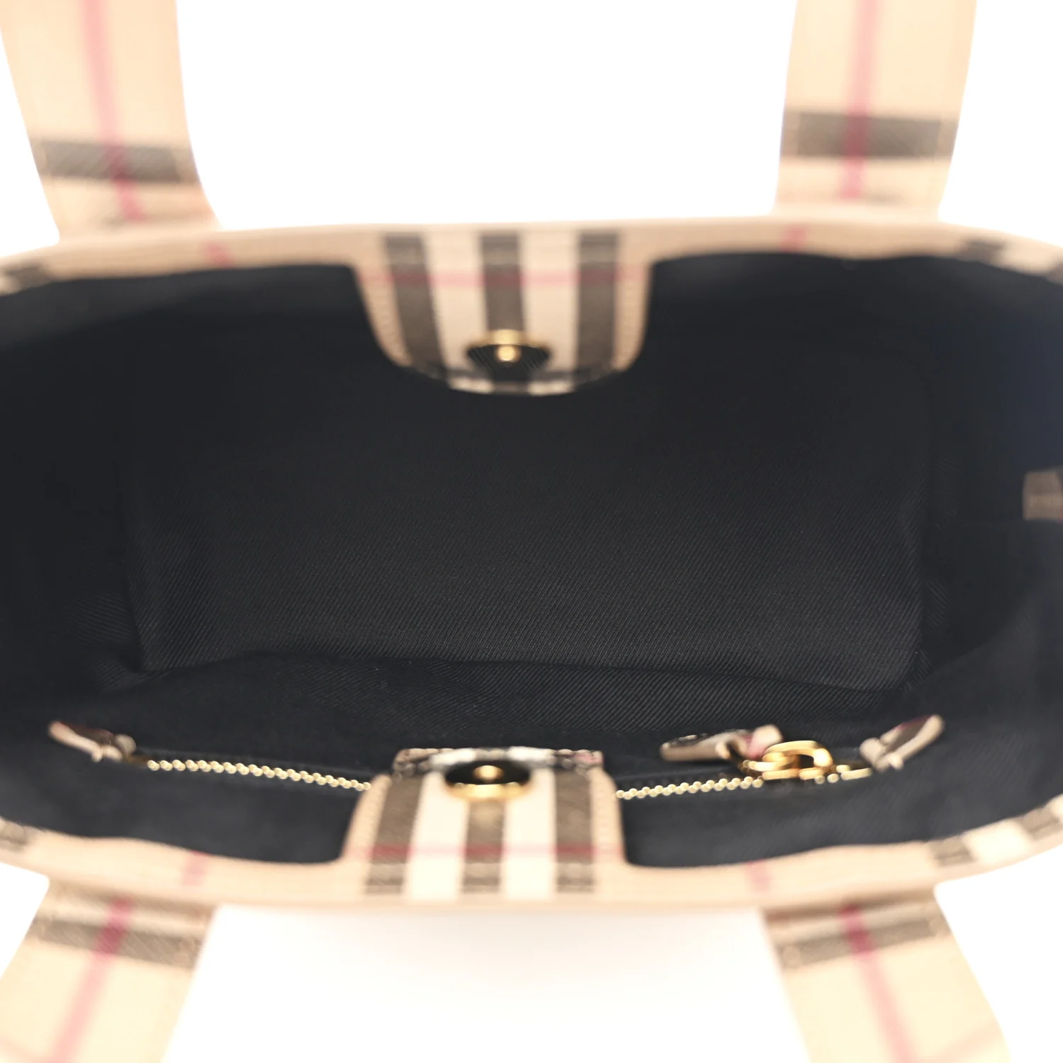 E-Canvas Check Daphne Tote Archive Beige - Image 5