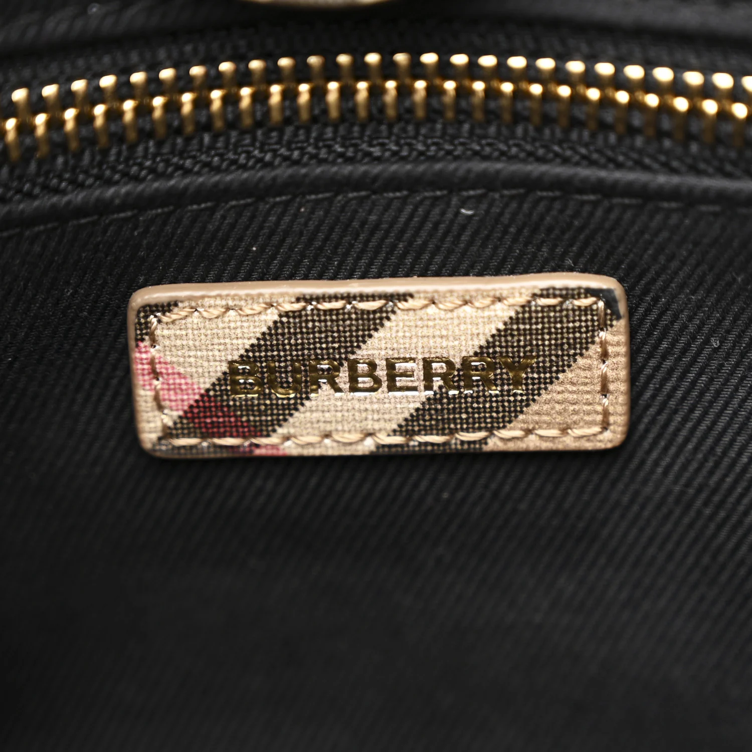 E-Canvas Check Daphne Tote Archive Beige - Image 6