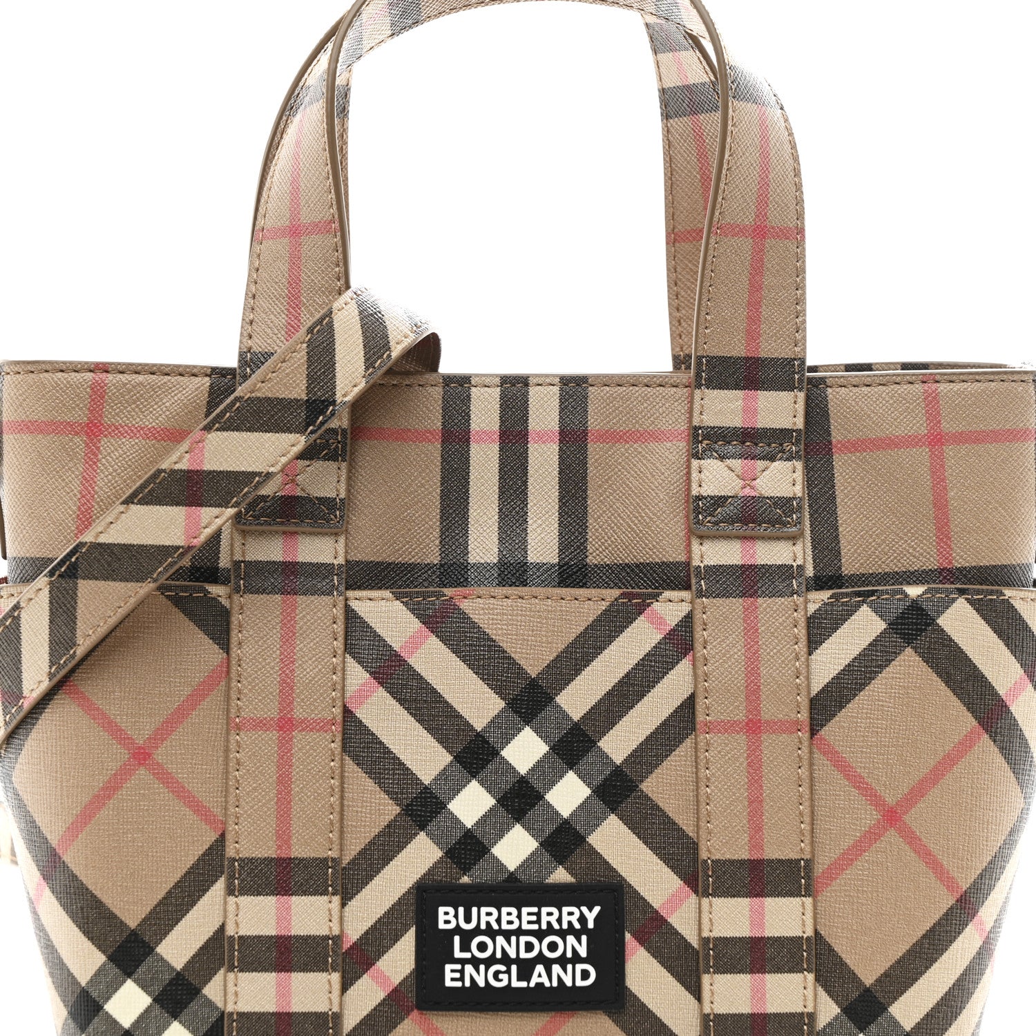 E-Canvas Check Daphne Tote Archive Beige - Image 8