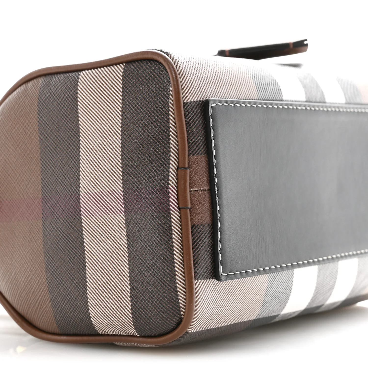 E-canvas Check Mini Bowling Bag Dark Birch Brown - Image 10
