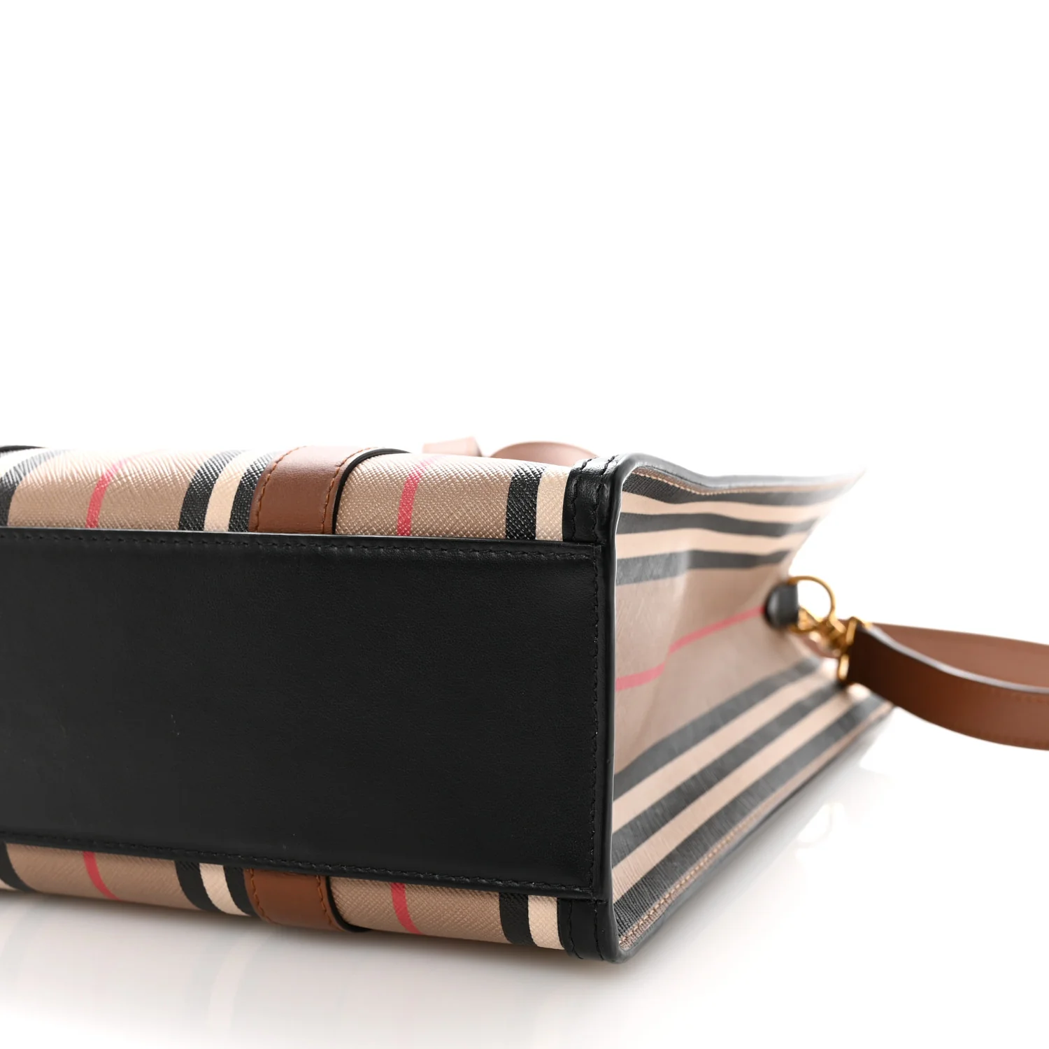 E-Canvas Stripe Small Portrait Tote Bag Archive Beige - Image 10