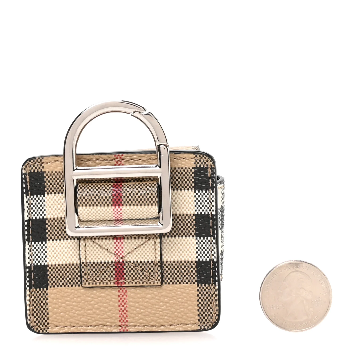 E-Canvas Vintage Check TB AirPods Pro Case Archive Beige - Image 2