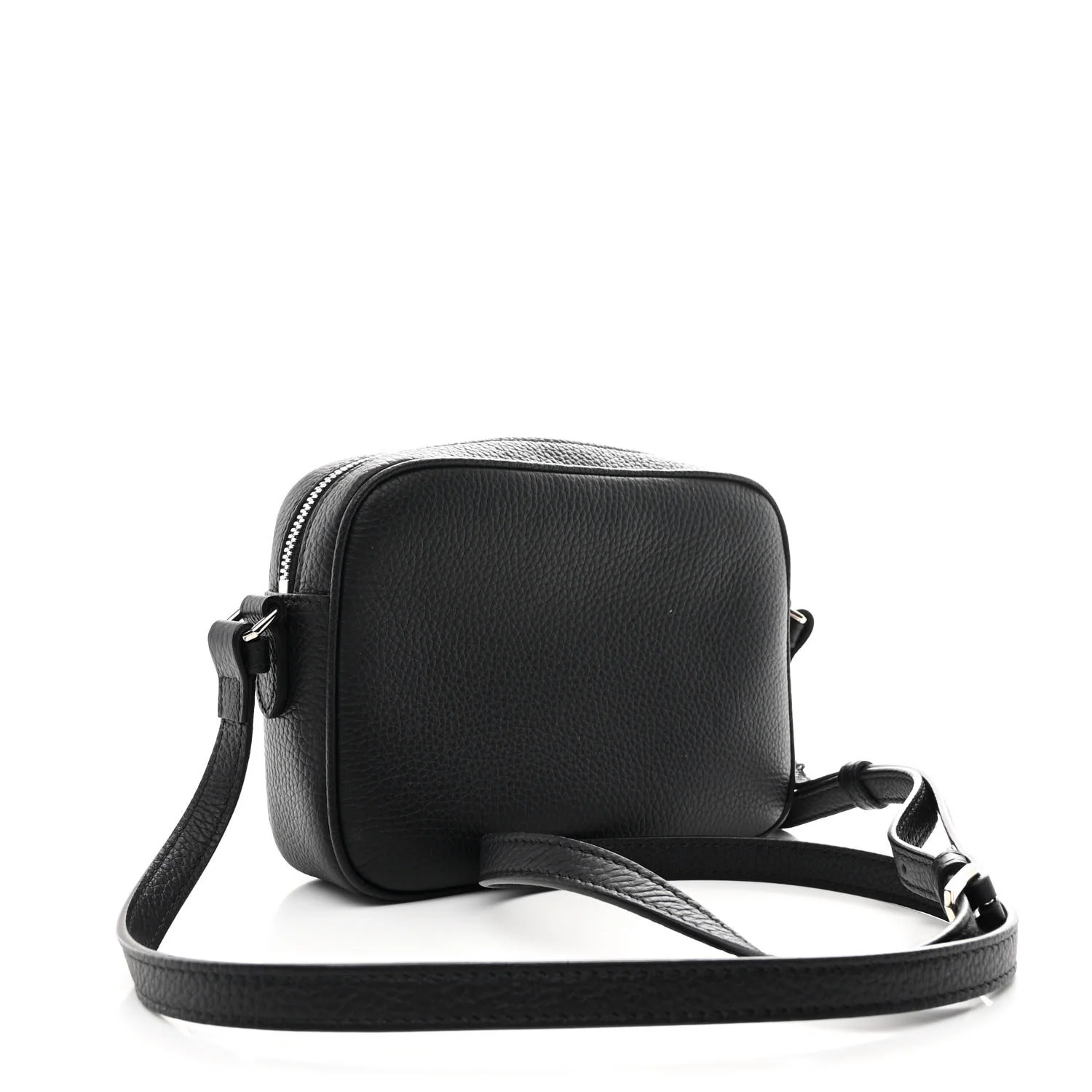 Grained Calfskin Small Camera Bag Black - Image 3