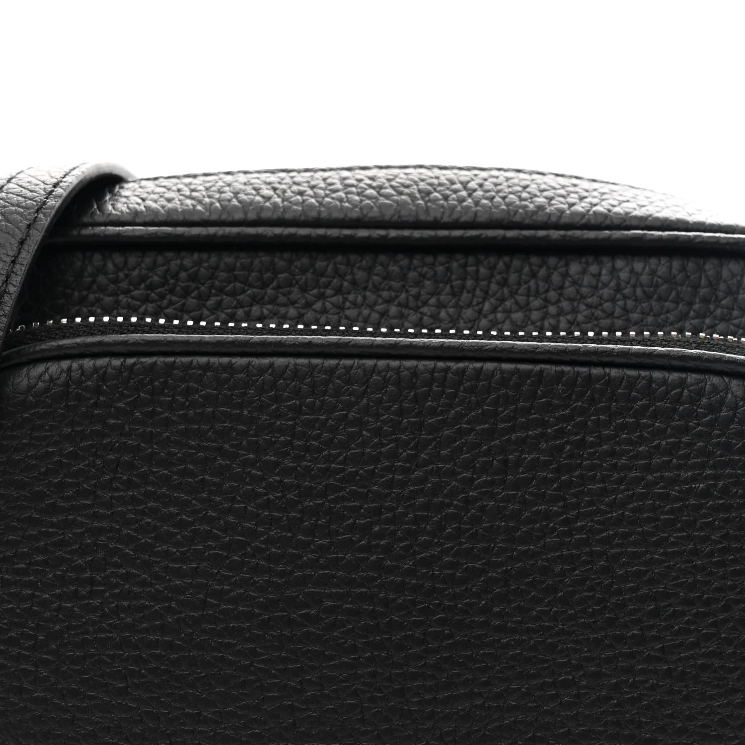 Grained Calfskin Small Camera Bag Black - Image 8