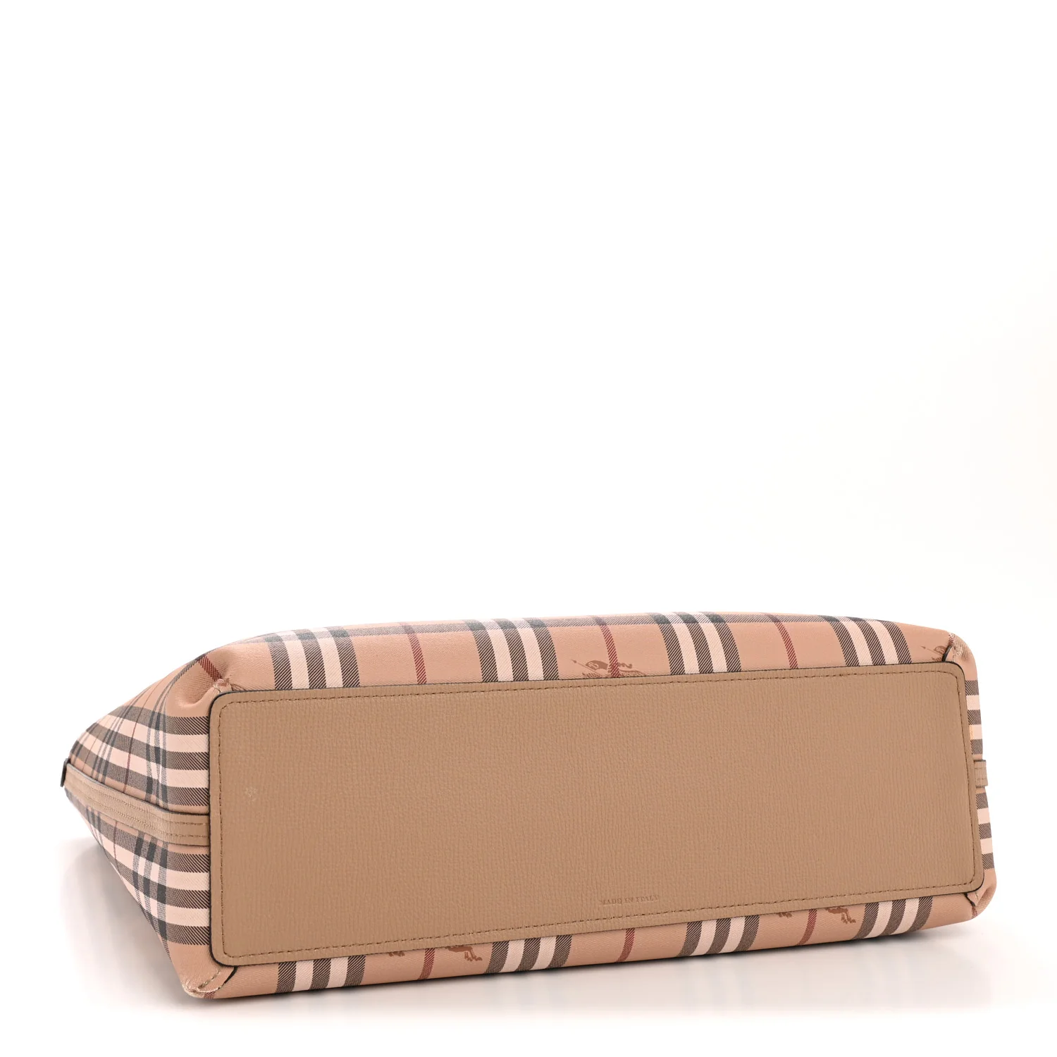 Grainy Calfskin Haymarket Check Medium Reversible Tote Camel - Image 7