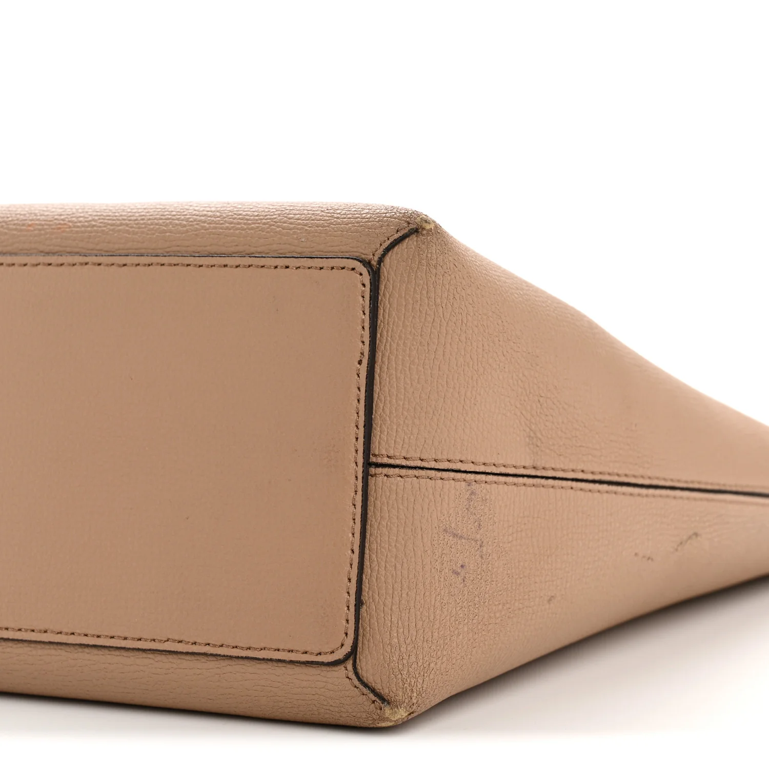 Grainy Calfskin Haymarket Check Medium Reversible Tote Camel - Image 17