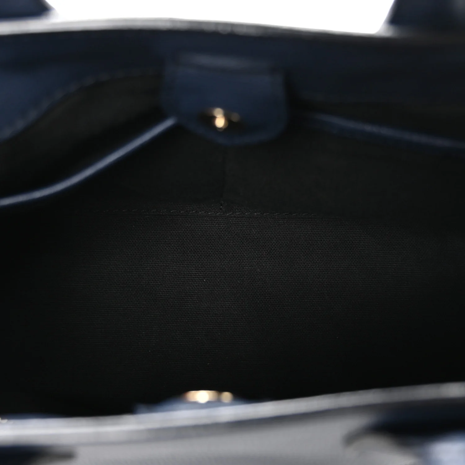 Grainy Calfskin House Check Small Banner Tote Ink Blue - Image 5